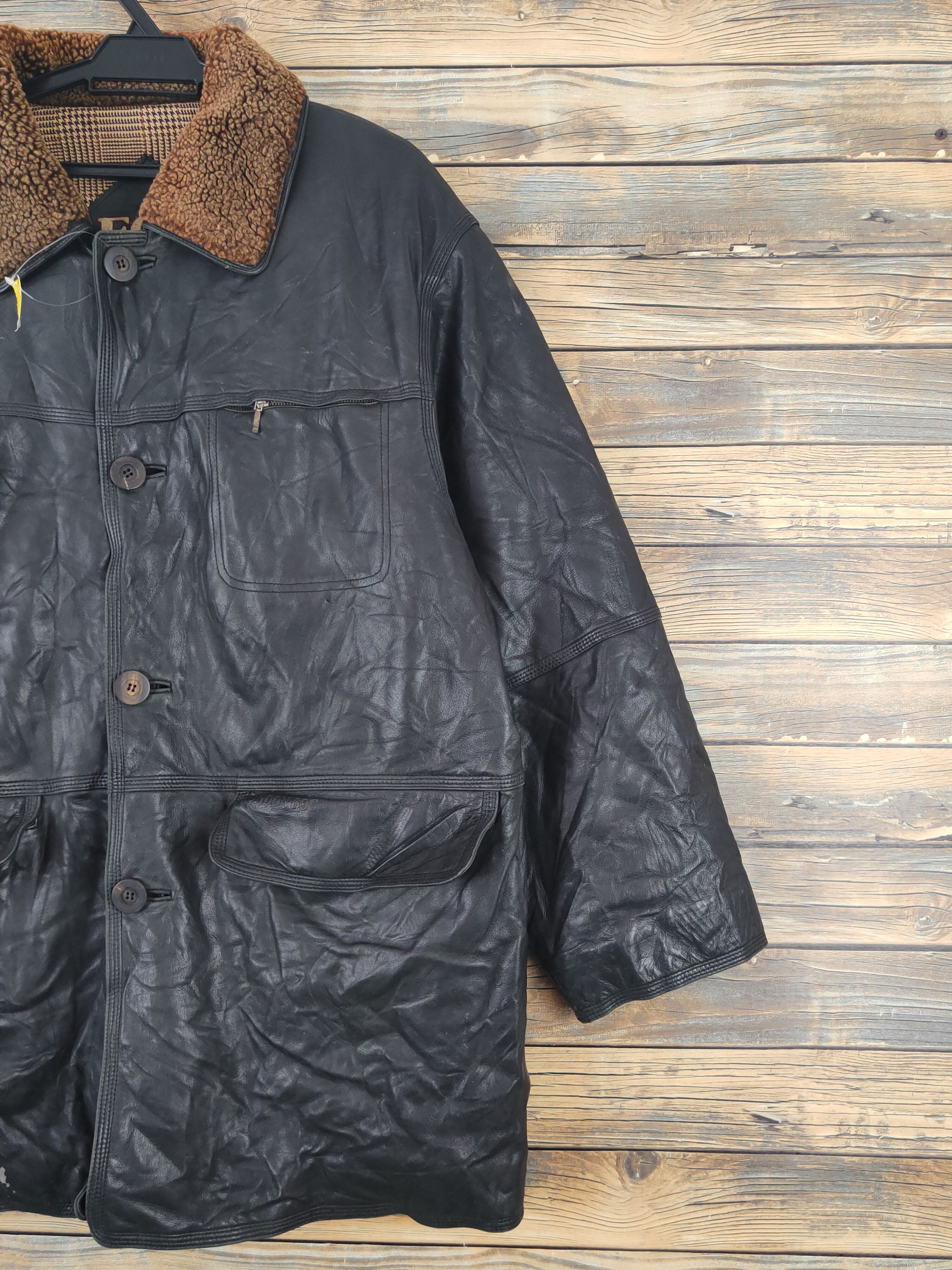London Fog London Fog vintage Black Leather Jackets #W1120 Size US L / EU 52-54 / 3 - 7 Thumbnail