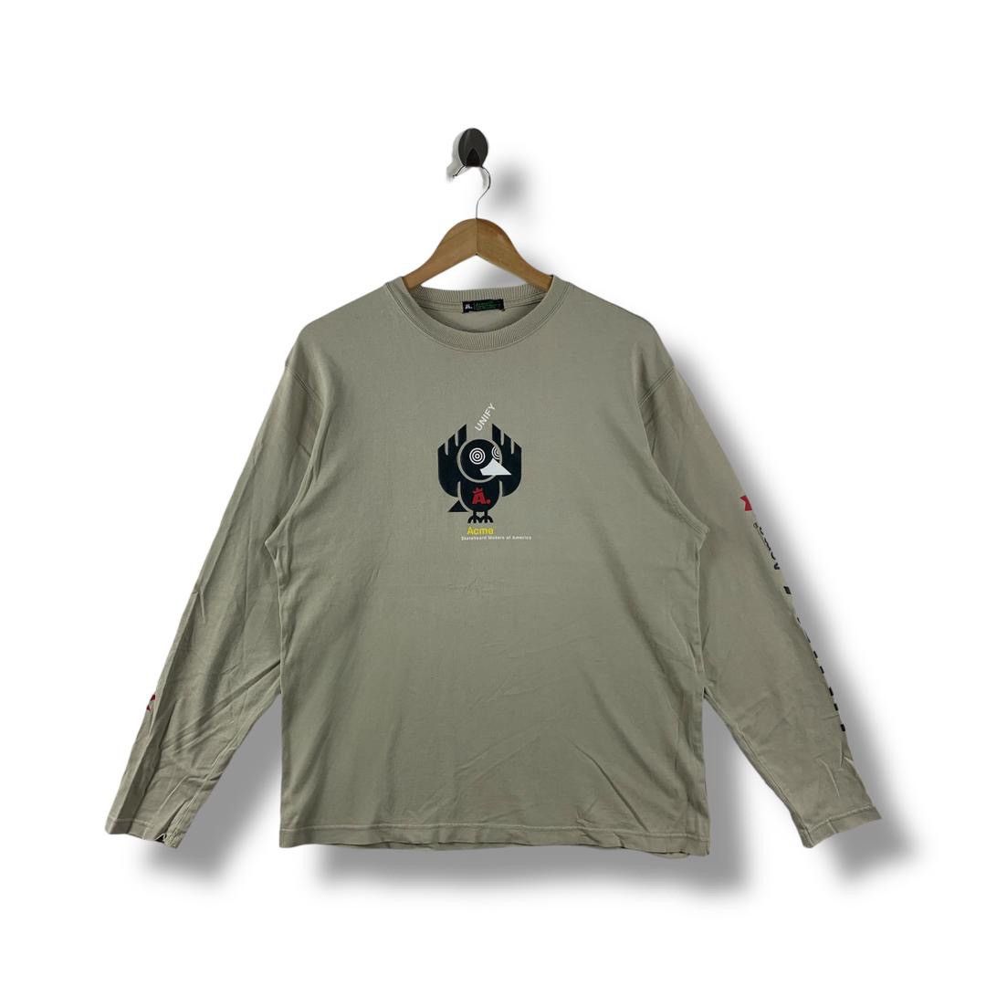 Acme Clothing × Vintage Vintage ACME SKATEBOARDS distressed long sleeve tee Size US M / EU 48-50 / 2 - 1 Thumbnail
