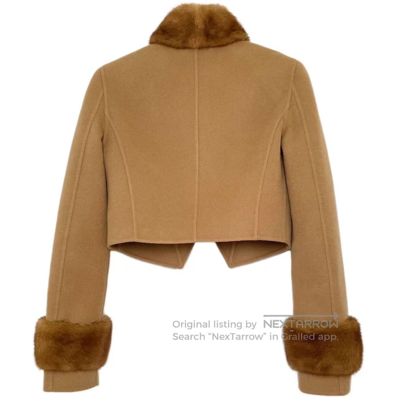 Fendi fendi cashmere coat with mink fur trim. Size US S / EU 44-46 / 1 - 2 Thumbnail