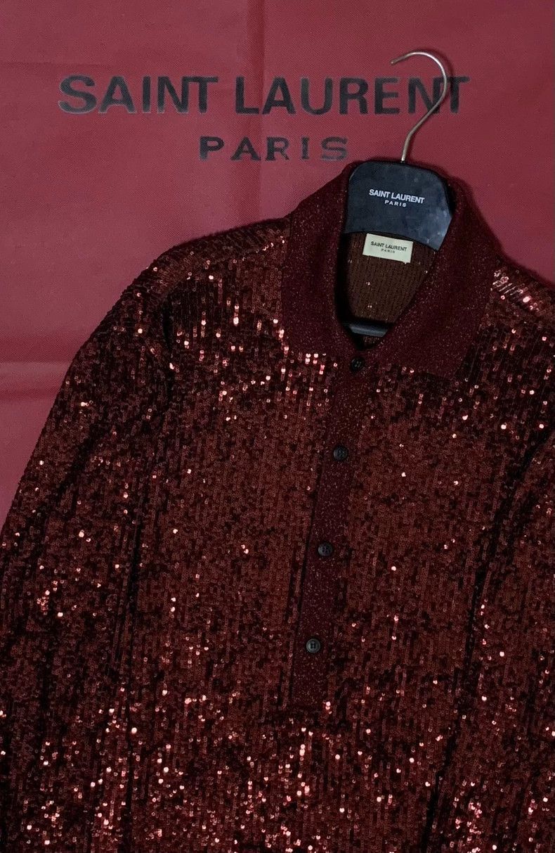 Other Saint Laurent 21FW Sequin Shirt- Size US L / EU 52-54 / 3 - 6 Thumbnail
