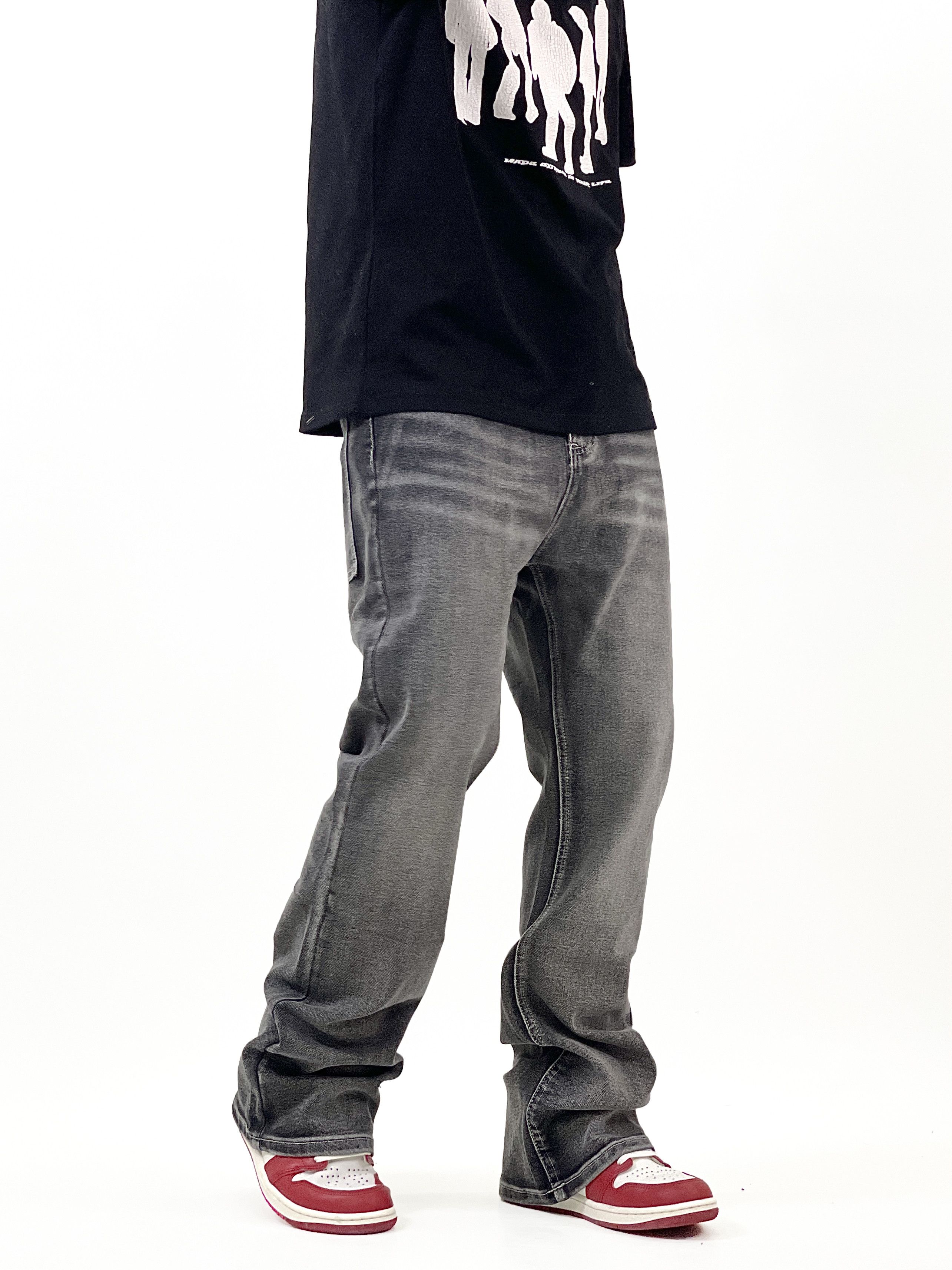 y2k faded flared skate hiphop jeans