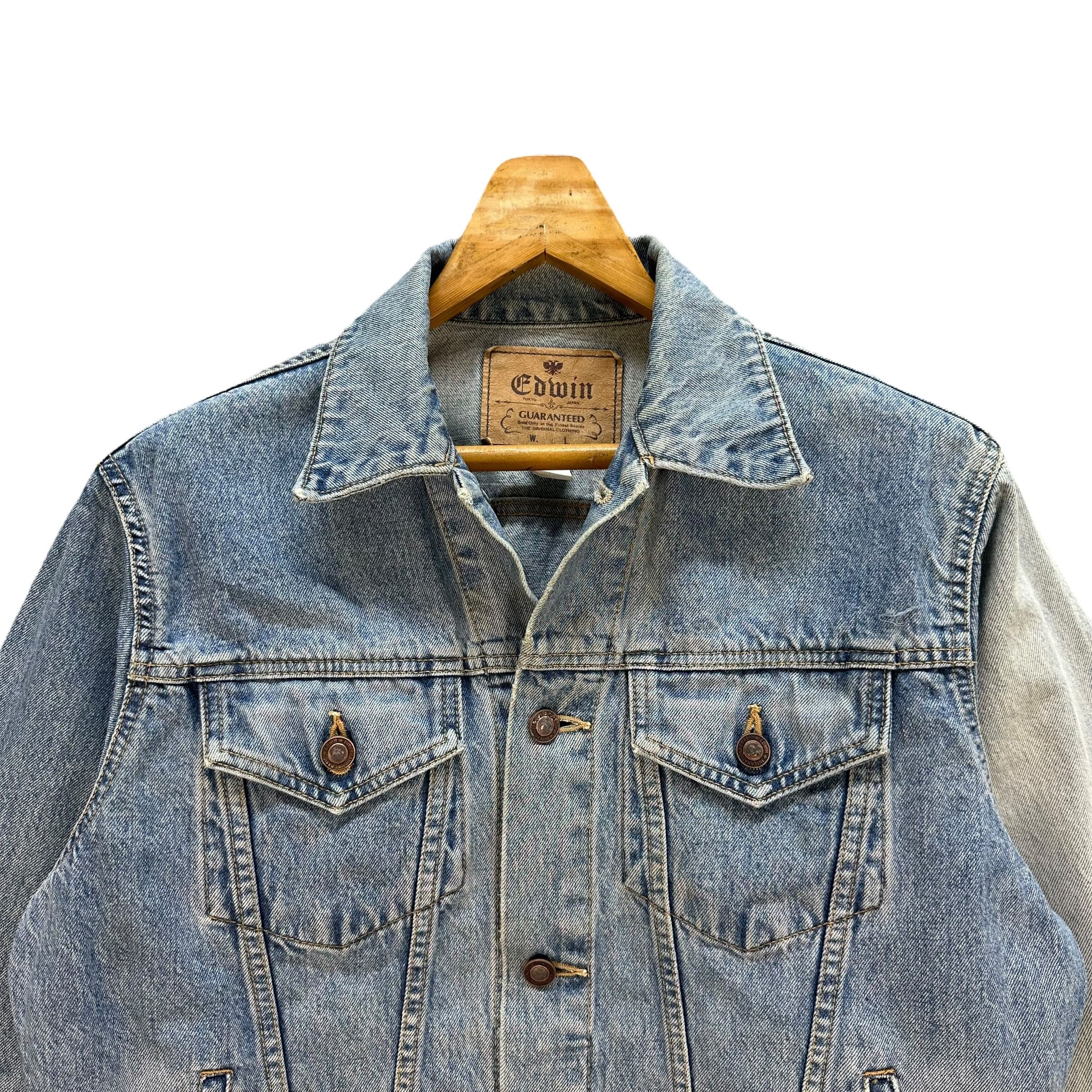Edwin 80's Edwin 5081 Washed Denim Jacket #A23-0521 Size US L / EU 52-54 / 3 - 2 Thumbnail