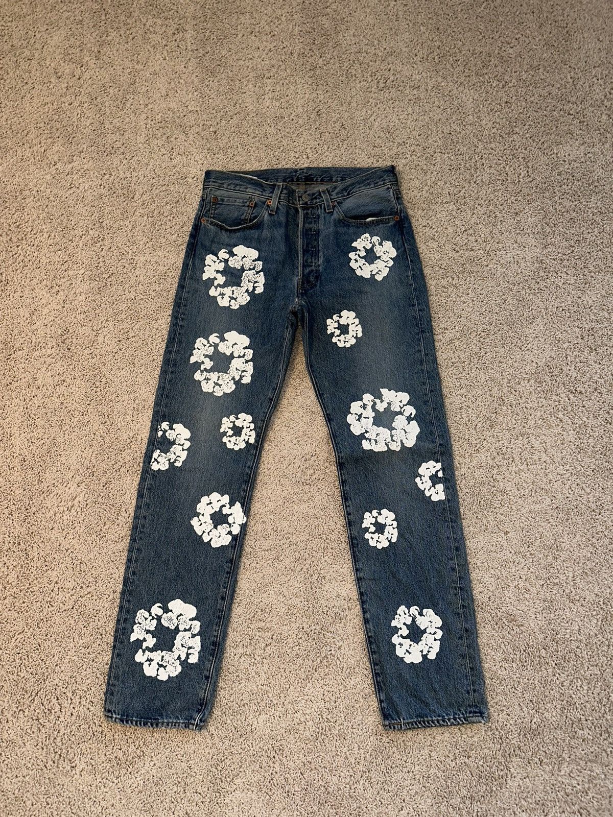 image of Denim Tears Blue Jeans, Men's (Size 32)