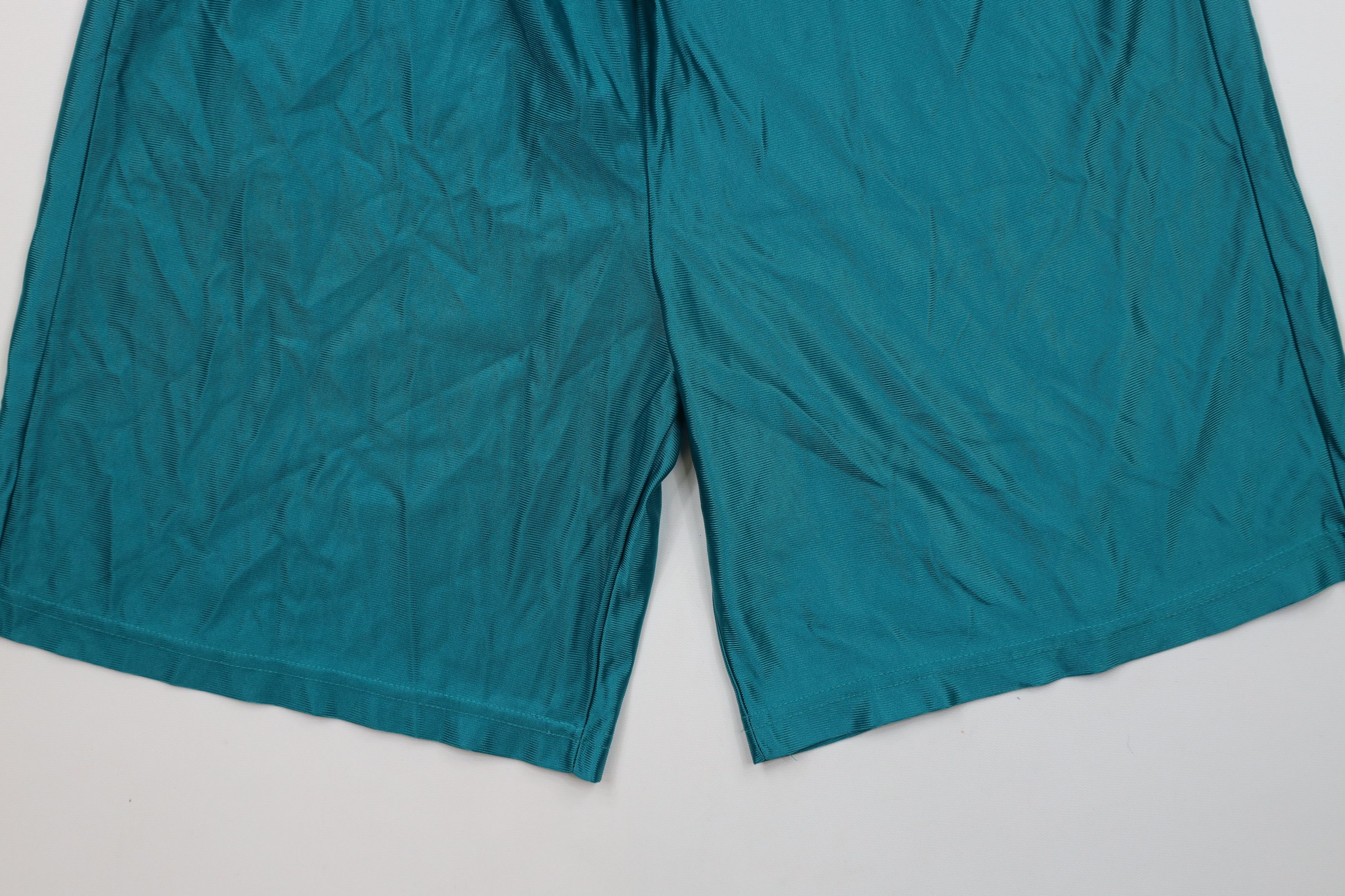 Starter × Vintage Vintage 90s Starter Nylon Gym Basketball Shorts Teal USA Size US 34 / EU 50 - 4 Thumbnail