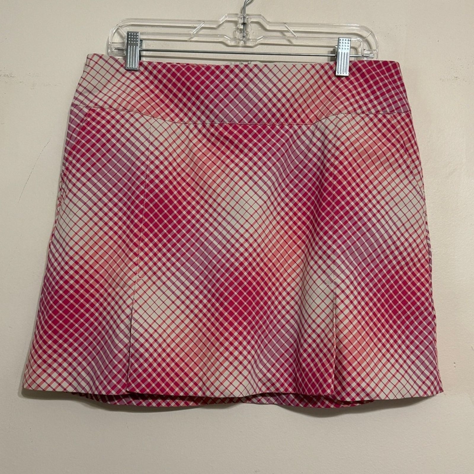Nike Nike Golf Dri Fit Plaid Tennis Skort Pink Size 12 Size 34" / US 12 / IT 48 - 1 Thumbnail