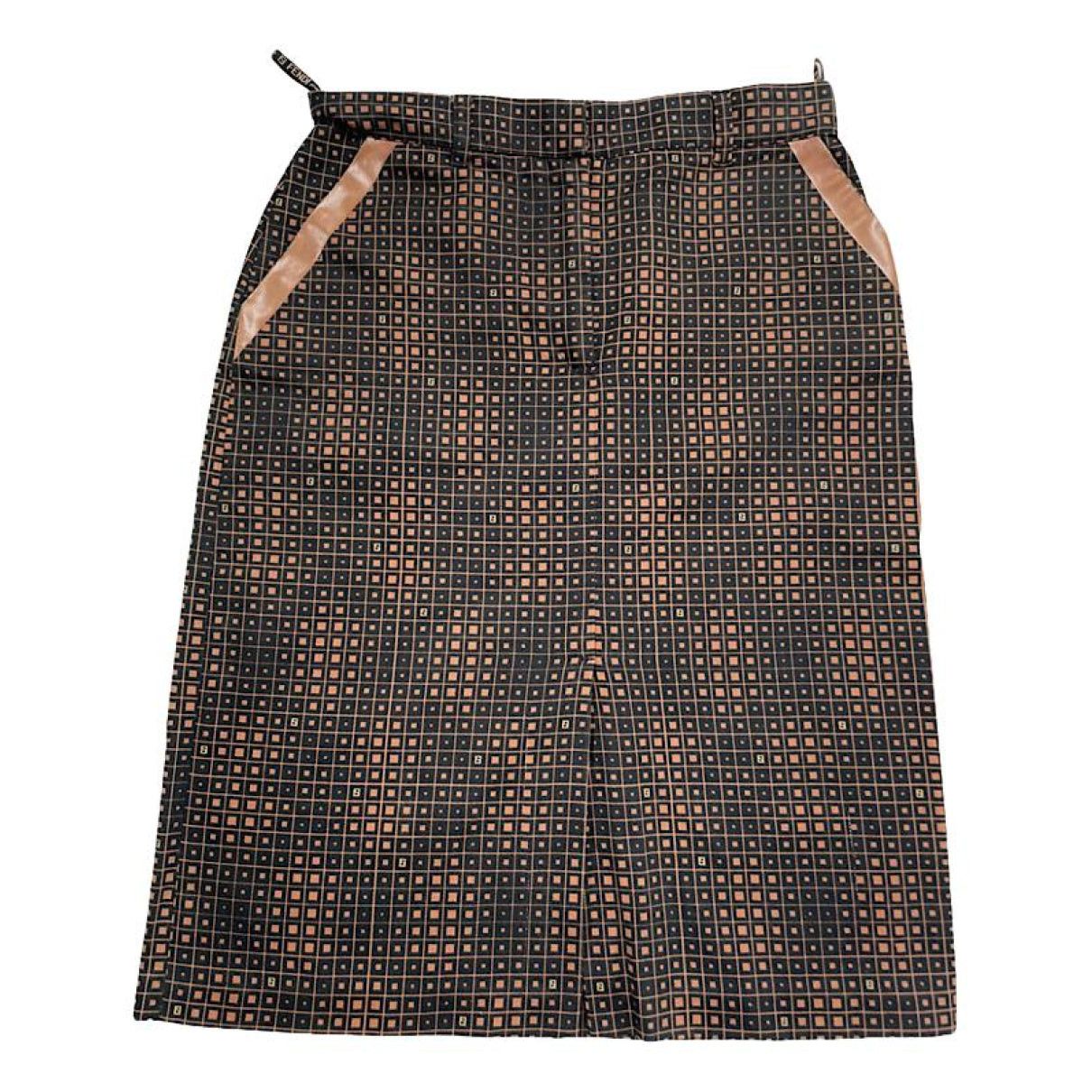 Fendi Brown Cotton Skirt Size 27" / US 4 / IT 40 - 1 Thumbnail