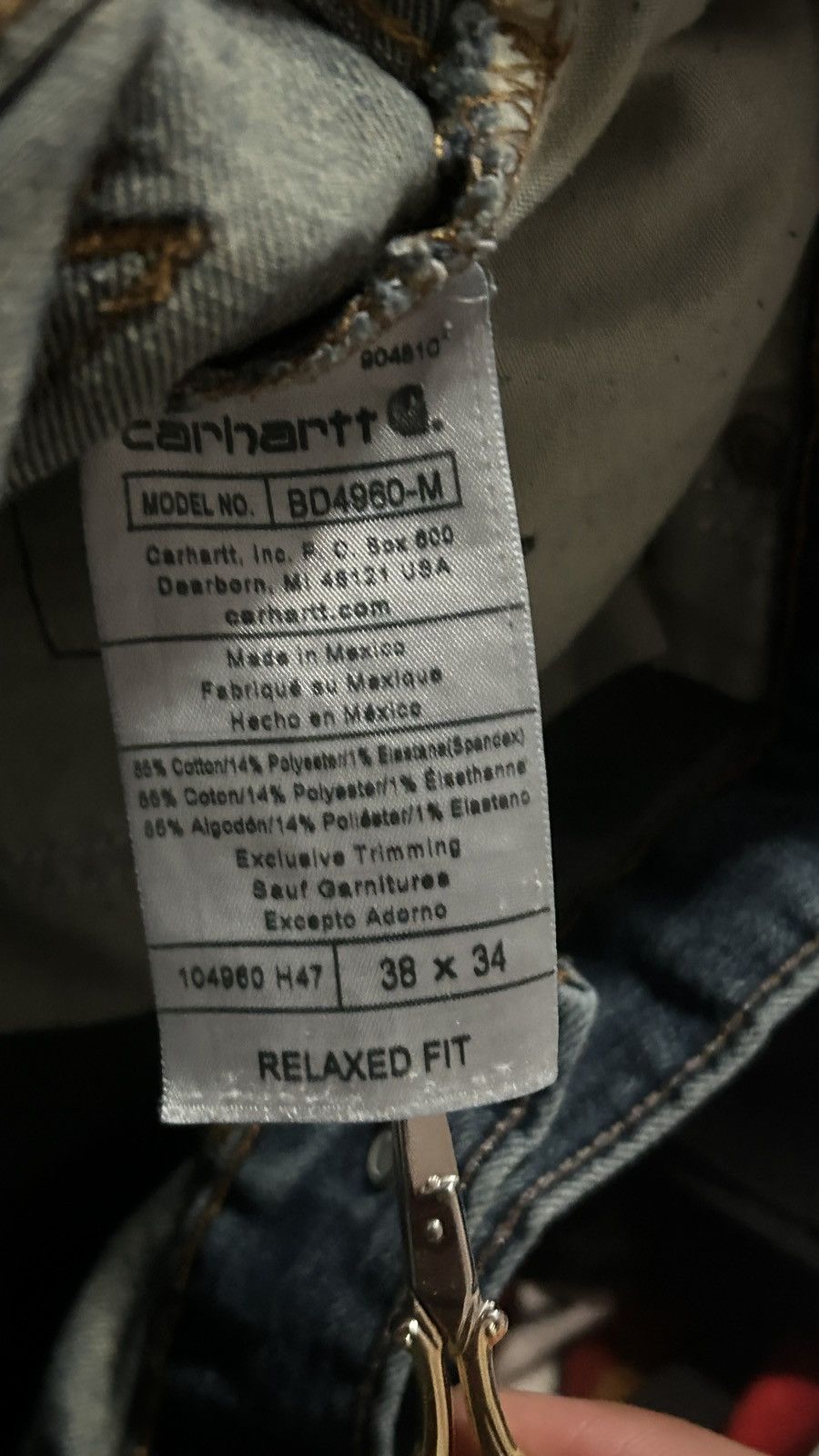 Carhartt × Vintage Crazy Vintage Carhartt Jeans Size US 38 / EU 54 - 5 Thumbnail