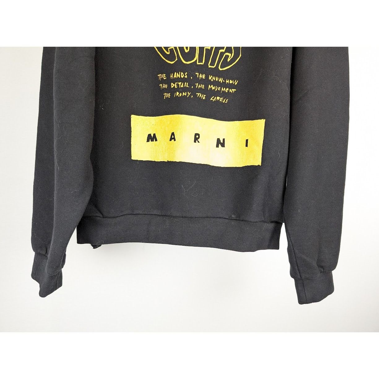 Marni o1rshd1 Brushed Organic Cotton Sweatshirt Hoodie in Black Size US L / EU 52-54 / 3 - 6 Thumbnail