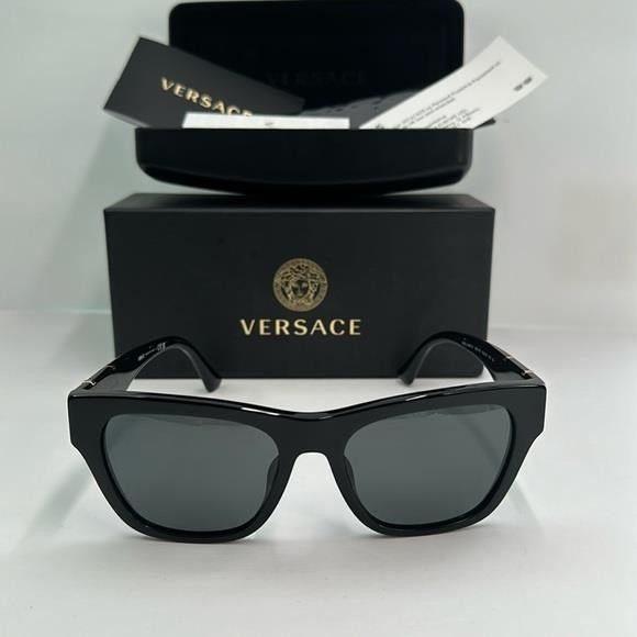 Versace New Authentic VERSACE Men's Low Bridge Fit Sunglasses VE4457 Size ONE SIZE - 8 Thumbnail