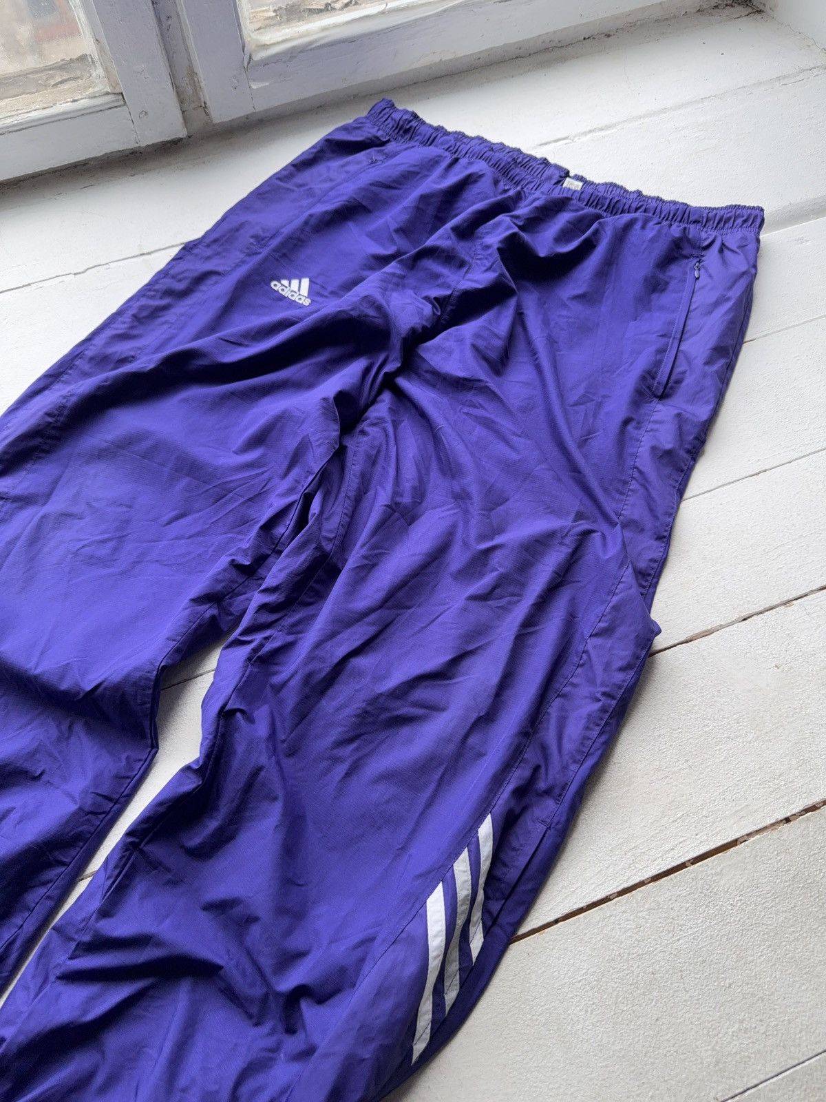 Adidas 00s Retro Adidas Purple Climalite Track Pants Y2K Sport Tech Size US 36 / EU 52 - 3 Thumbnail