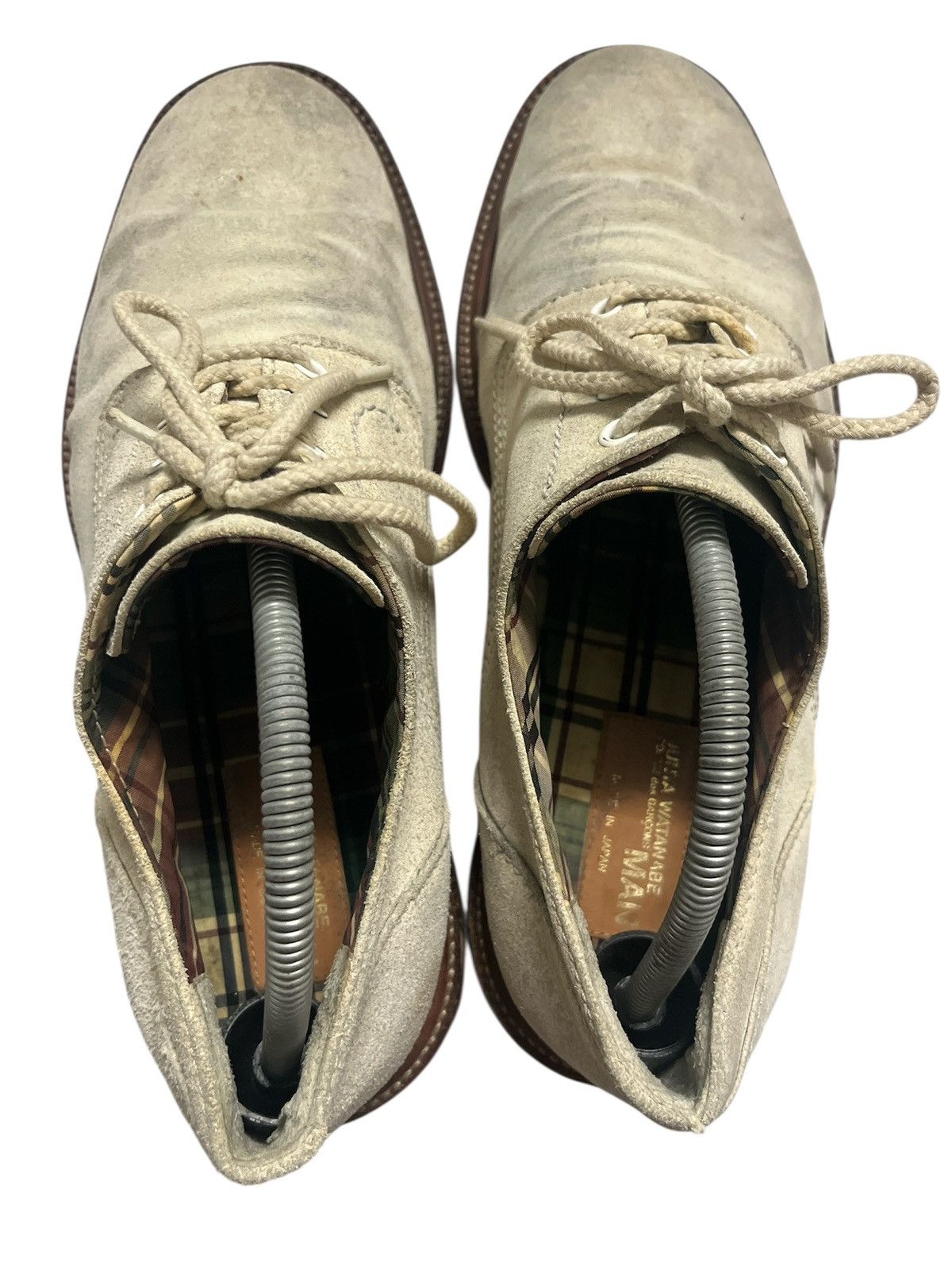 Comme Des Garcons x Junya Watanabe Suede Leather Shoes in Beige, Men's (Size 10)