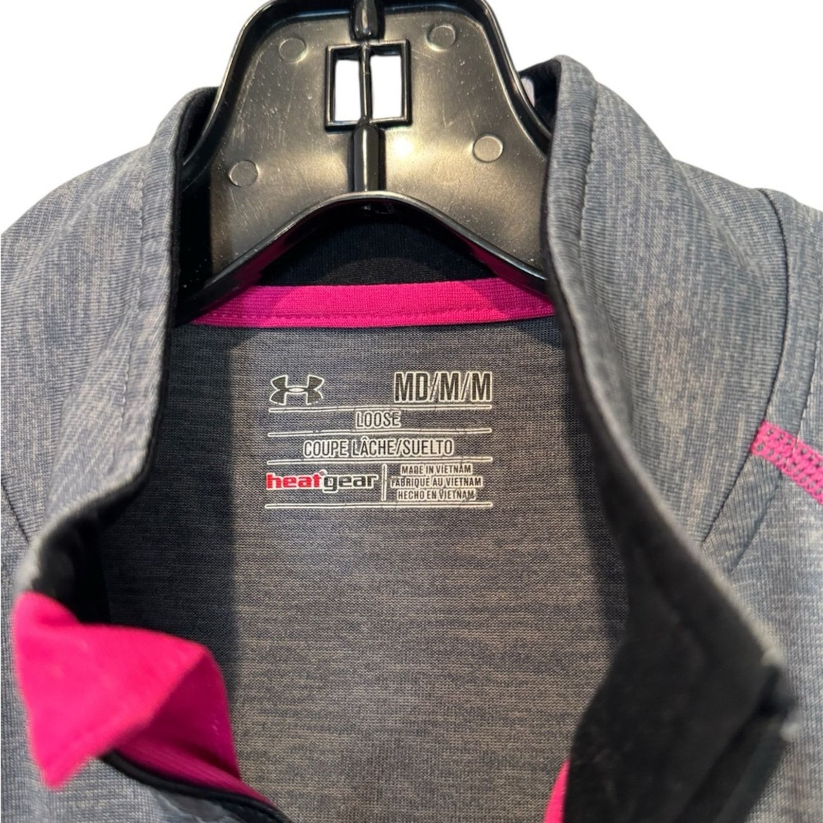 Under Armour Under Armour Heat Gear 1/4 Zip Grey With Pink Trim Size M Size M / US 6-8 / IT 42-44 - 4 Thumbnail