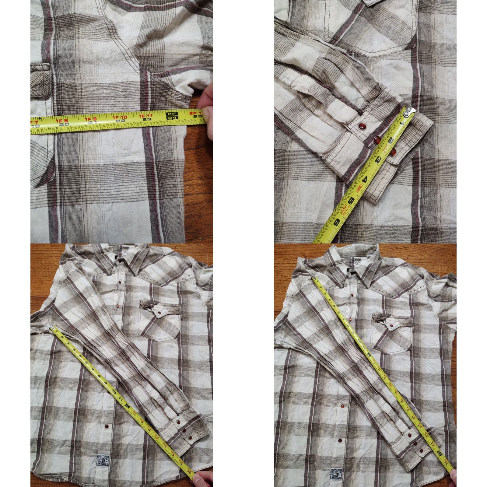 Vintage VINTAGE Ely Cattleman Western Shirt XL Brown Plaid Pearl Snap Long Sleeve Size US XL / EU 56 / 4 - 8 Thumbnail