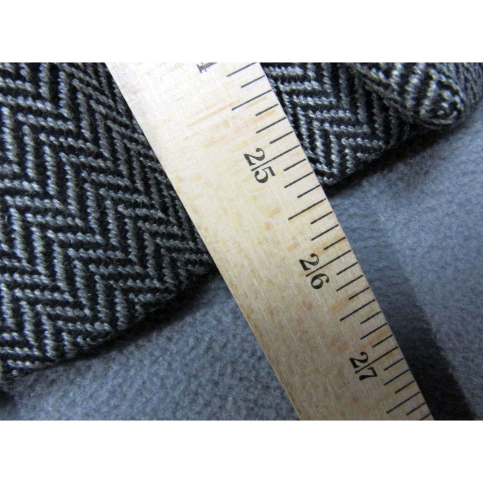 Vintage Giorgio Beverly Hills Sport Coat Blazer Mens 52 Gray Black Herringbone Cashmere Tweed Regular Single-Breasted Two-Button Notch Lapel Men Size 52R - 6 Thumbnail