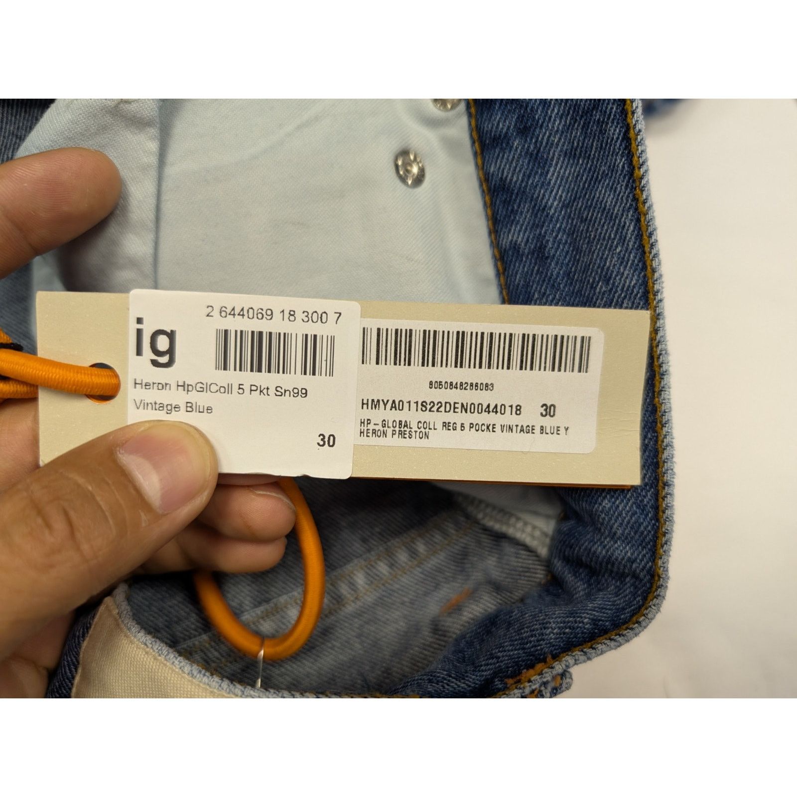 Heron Preston o1rshd1 Global Coll Regular 5 Pocket Vintage Jeans in Blue Size US 30 / EU 46 - 22 Thumbnail
