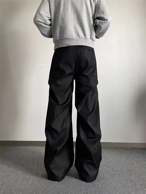 Japanese Brand × Vintage Pleated micro flare loose casual suit trousers Size US 32 / EU 48 - 4 Thumbnail