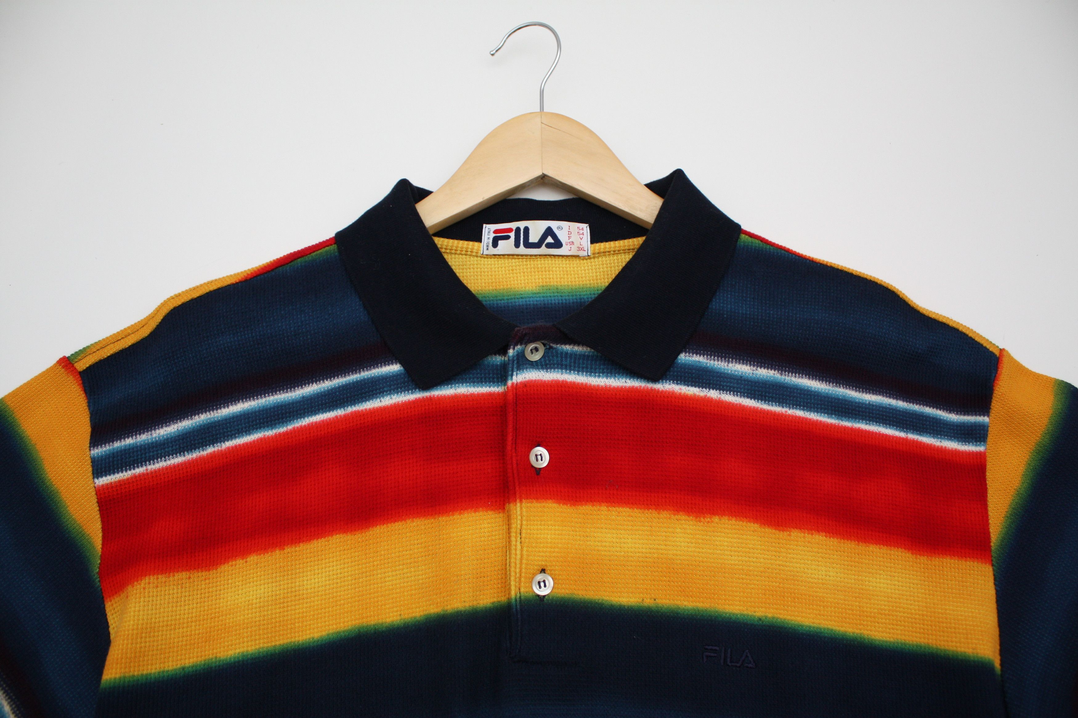 Fila Fila Vintage Acid Abstract Polo Size US XL / EU 56 / 4 - 3 Thumbnail