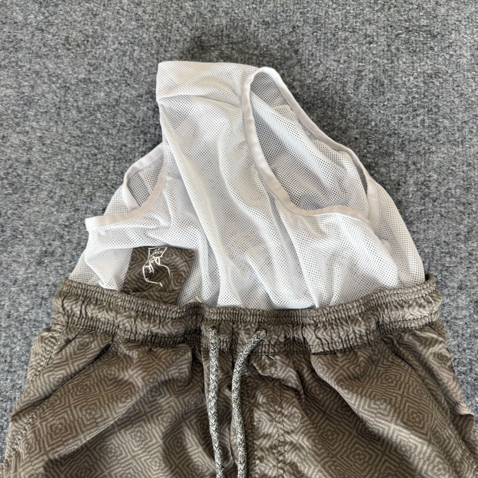 Katin Katin Mens Small Geometric Diamond Swim Trunks Tan Brown Size US 26 / EU 42 - 4 Thumbnail