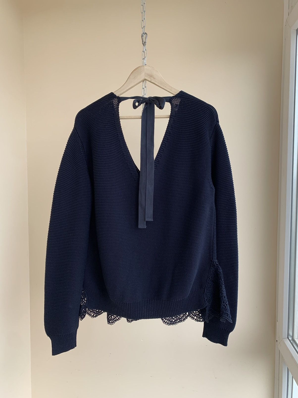 Luxury × Stella McCartney Stella McCartney Crochet-Paneled V-Neck 