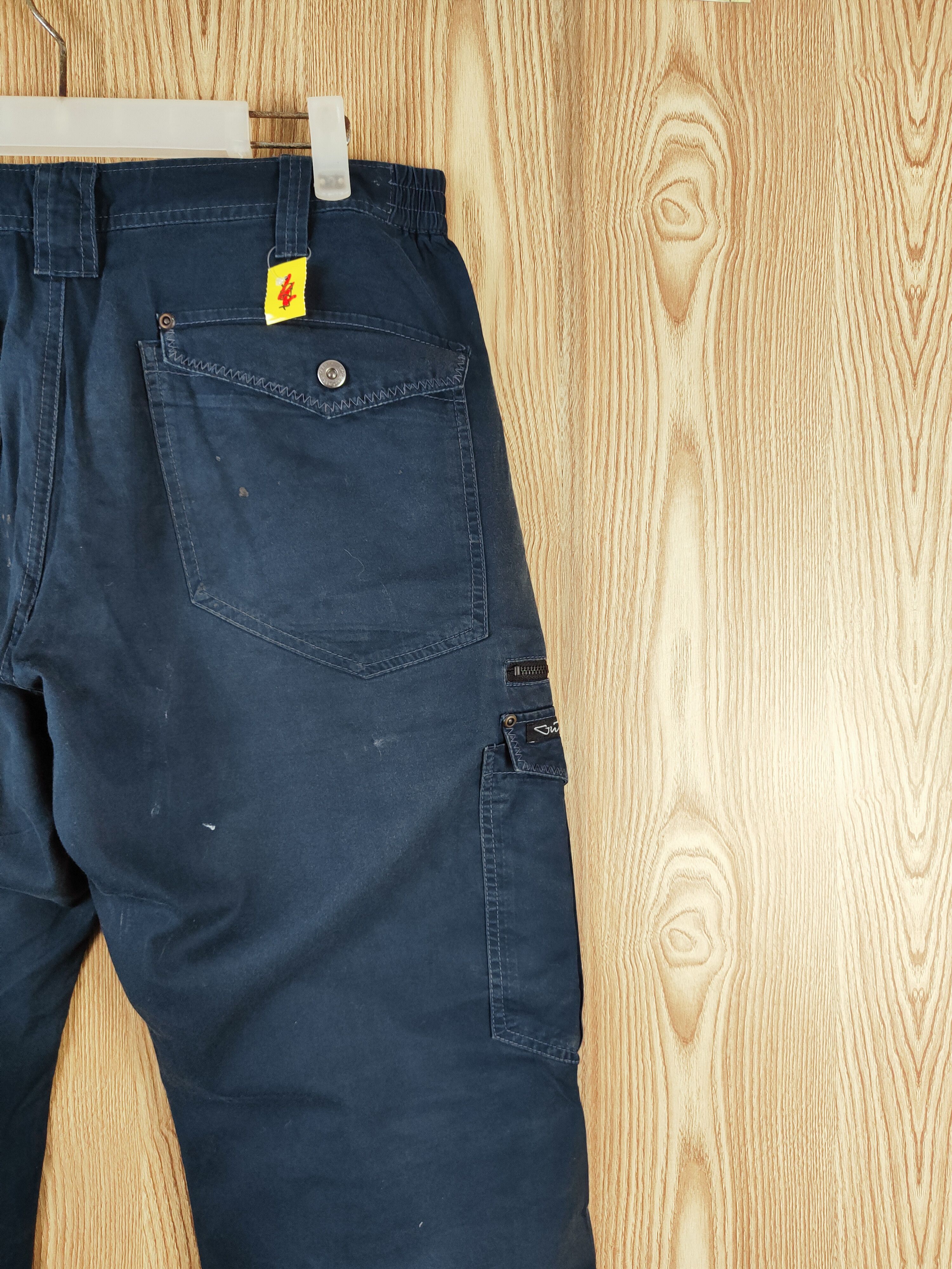 Japanese Brand GW Navy Faded Multipocket Tactical Cargo Pants #W376 Size US 33 - 11 Thumbnail