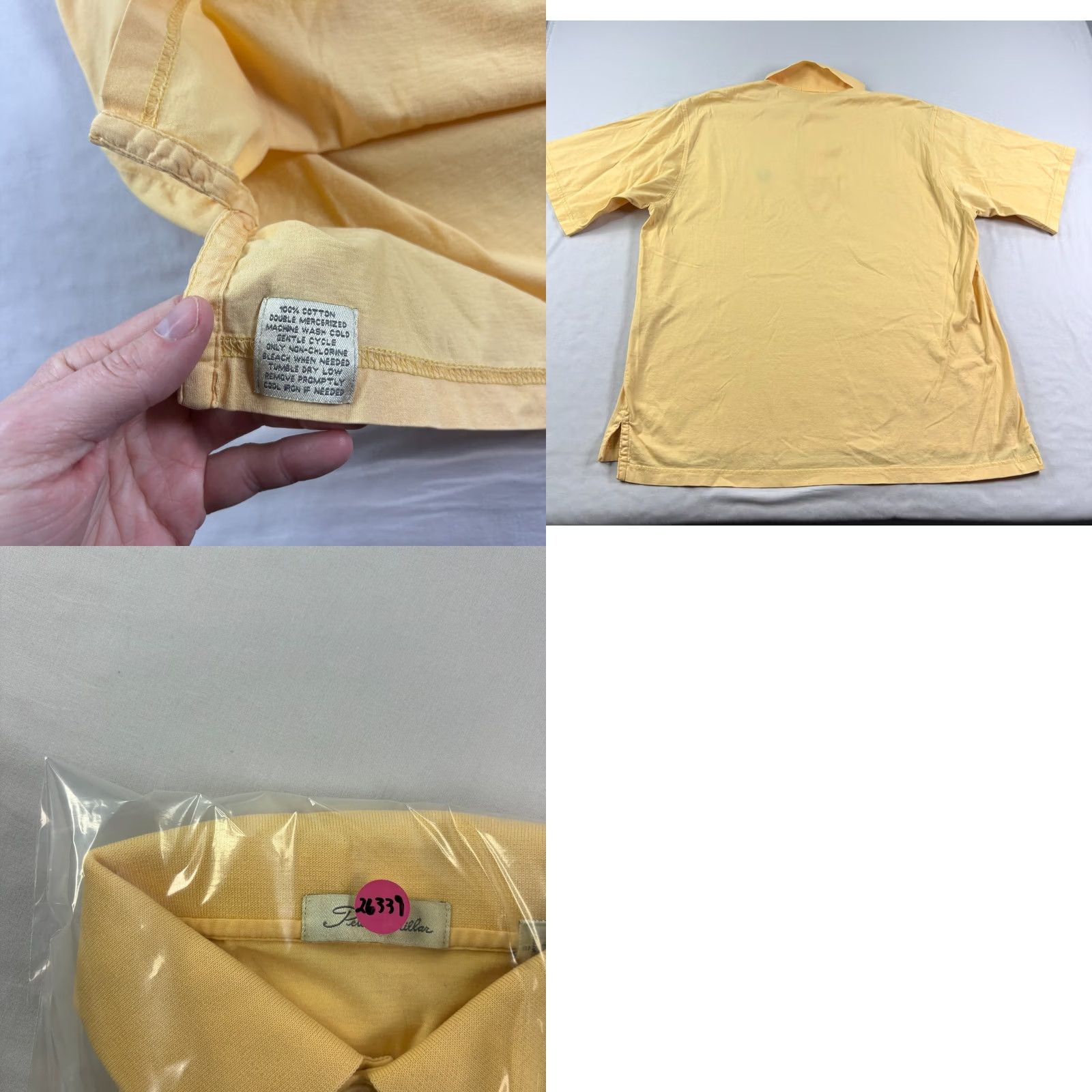 Peter Millar Peter Millar Polo Shirt Mens Large Yellow Peachtree Golf Club Cotton Size US L / EU 52-54 / 3 - 8 Thumbnail