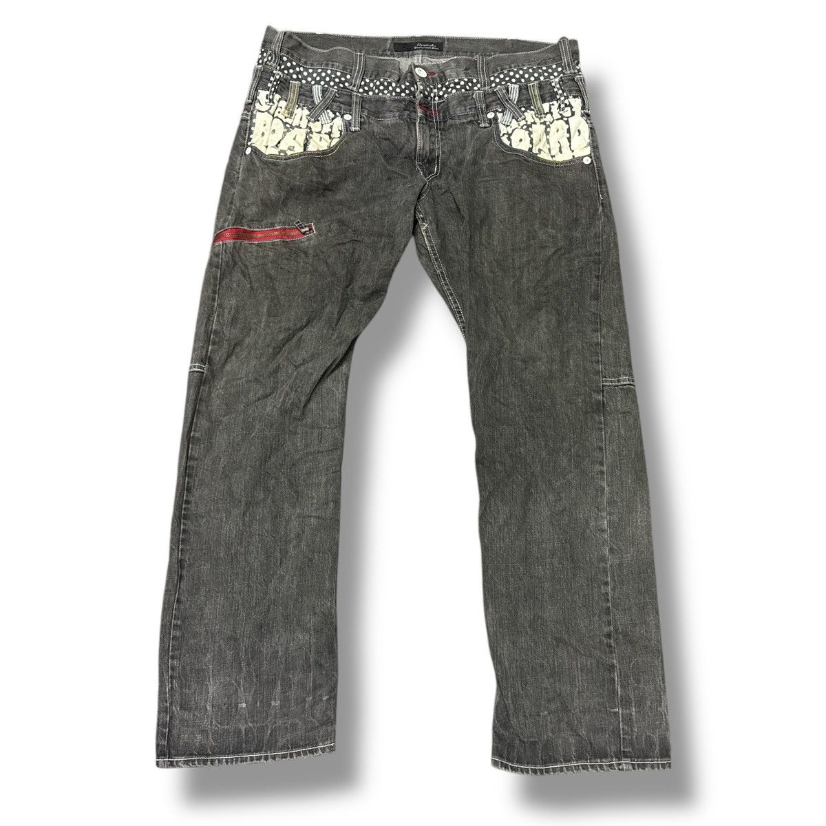 Japanese Brand DONINATE DOUBLE WAIST BAGGY JEANS Size US 41 - 1 Thumbnail