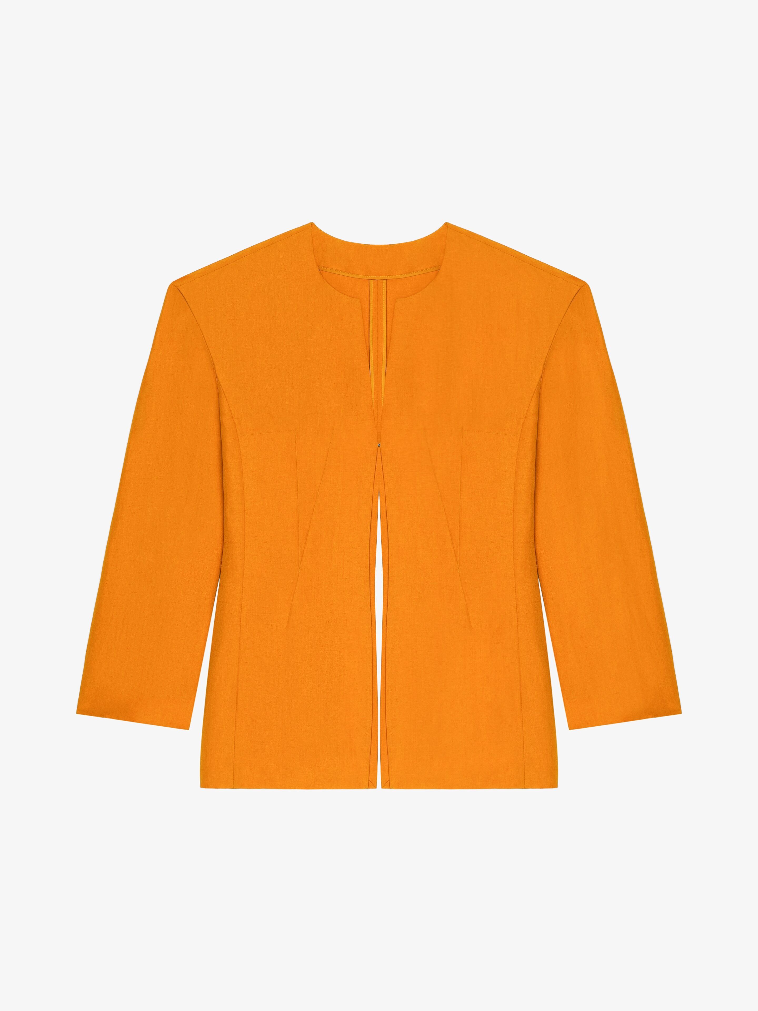 Givenchy o1w1db10825 V Detail Shirt in Orange Size S / US 4 / IT 40 - 1 Thumbnail