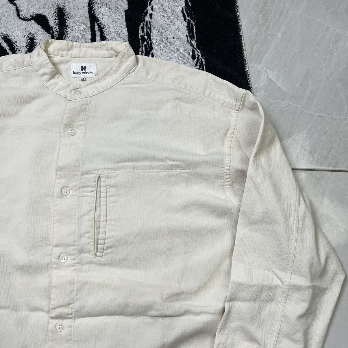 Designer × Issey Miyake × Japanese Brand Vintage Issey miyake textured long sleeve button shirt Size US M / EU 48-50 / 2 - 6 Thumbnail