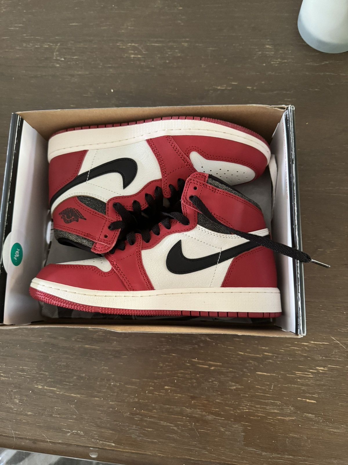 image of Jordan Nike Lost And Found Jordan 1 Chicago’S Size 6 Shoes in Red, Women's