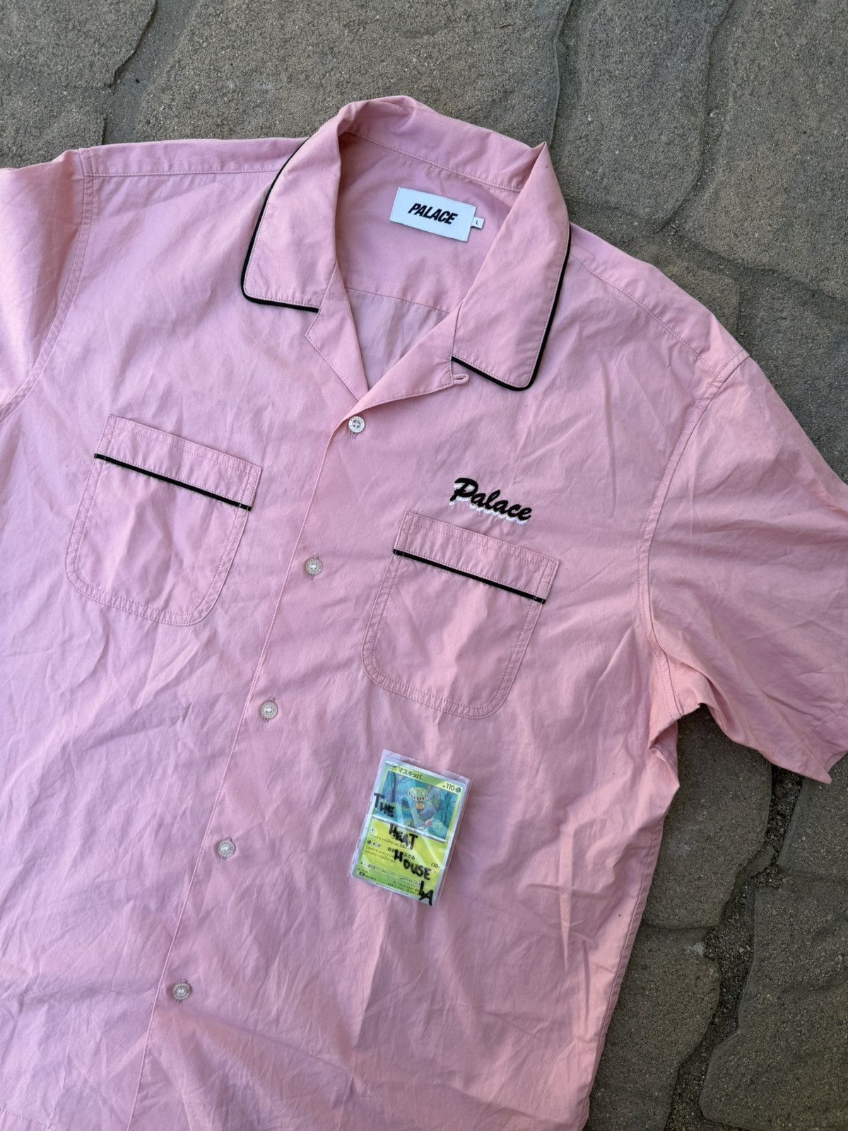 Palace FW22 Pink Bowling Shirt Size US L / EU 52-54 / 3 - 1 Thumbnail
