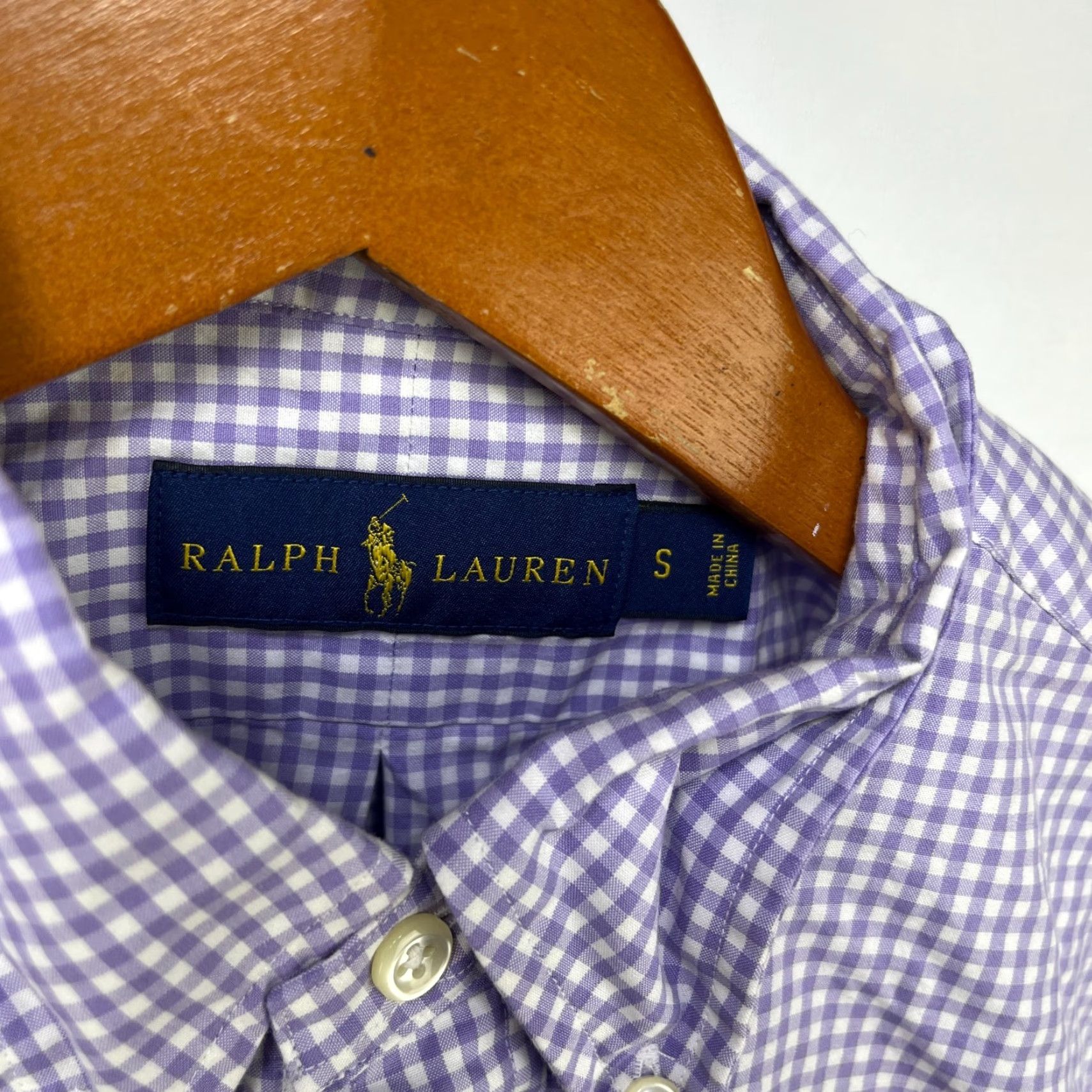 Polo Ralph Lauren VINTAGE Polo Ralph Lauren Shirt Short Sleeve Button-Up Small Purple Mens S Size US S / EU 44-46 / 1 - 3 Thumbnail