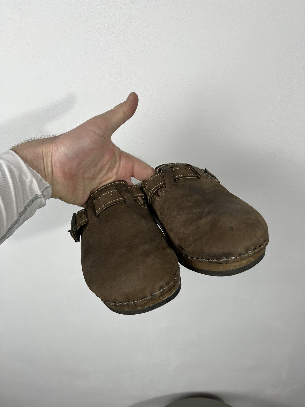 Other Leather Wooden Sole Clogs Buckle Shoes EU 42.5 US 9.5 Size US 9.5 / EU 42-43 - 11 Thumbnail
