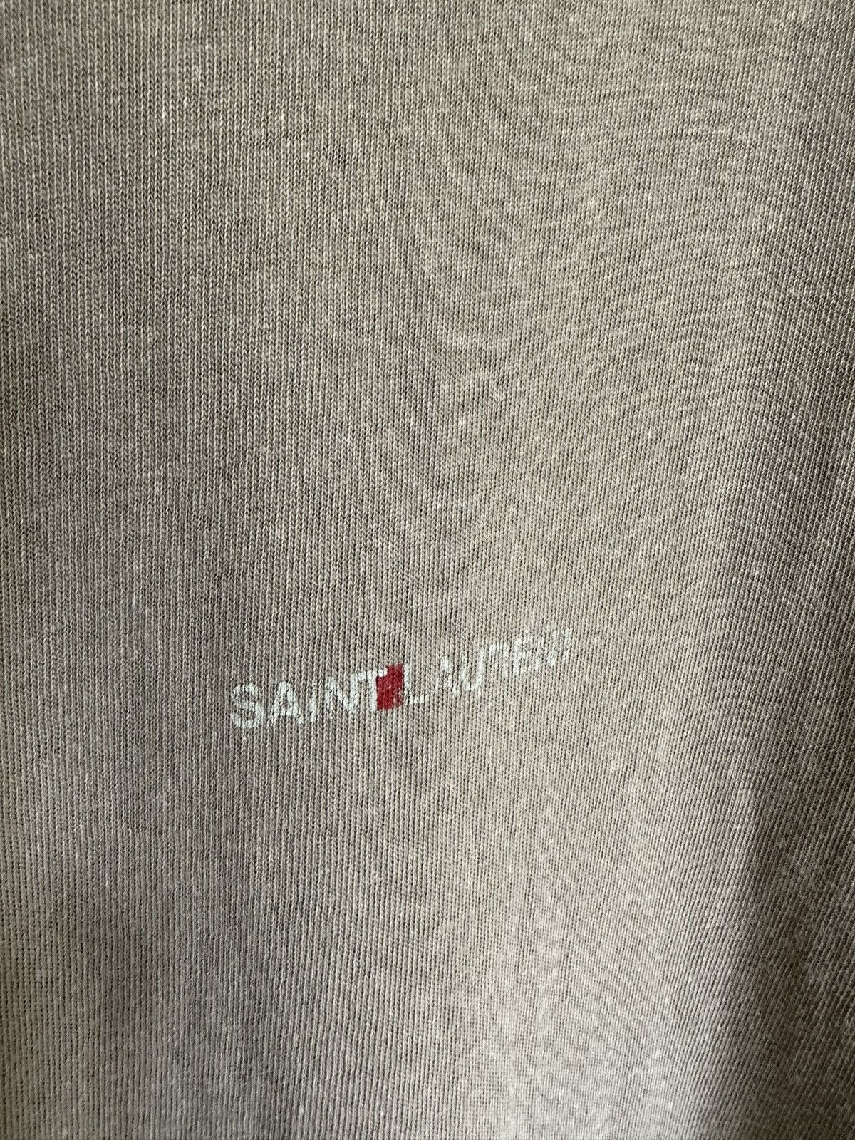 Saint Laurent Paris $550 Saint Laurent Rive Gauche logo t shirt olive khaki Size US S / EU 44-46 / 1 - 11 Thumbnail