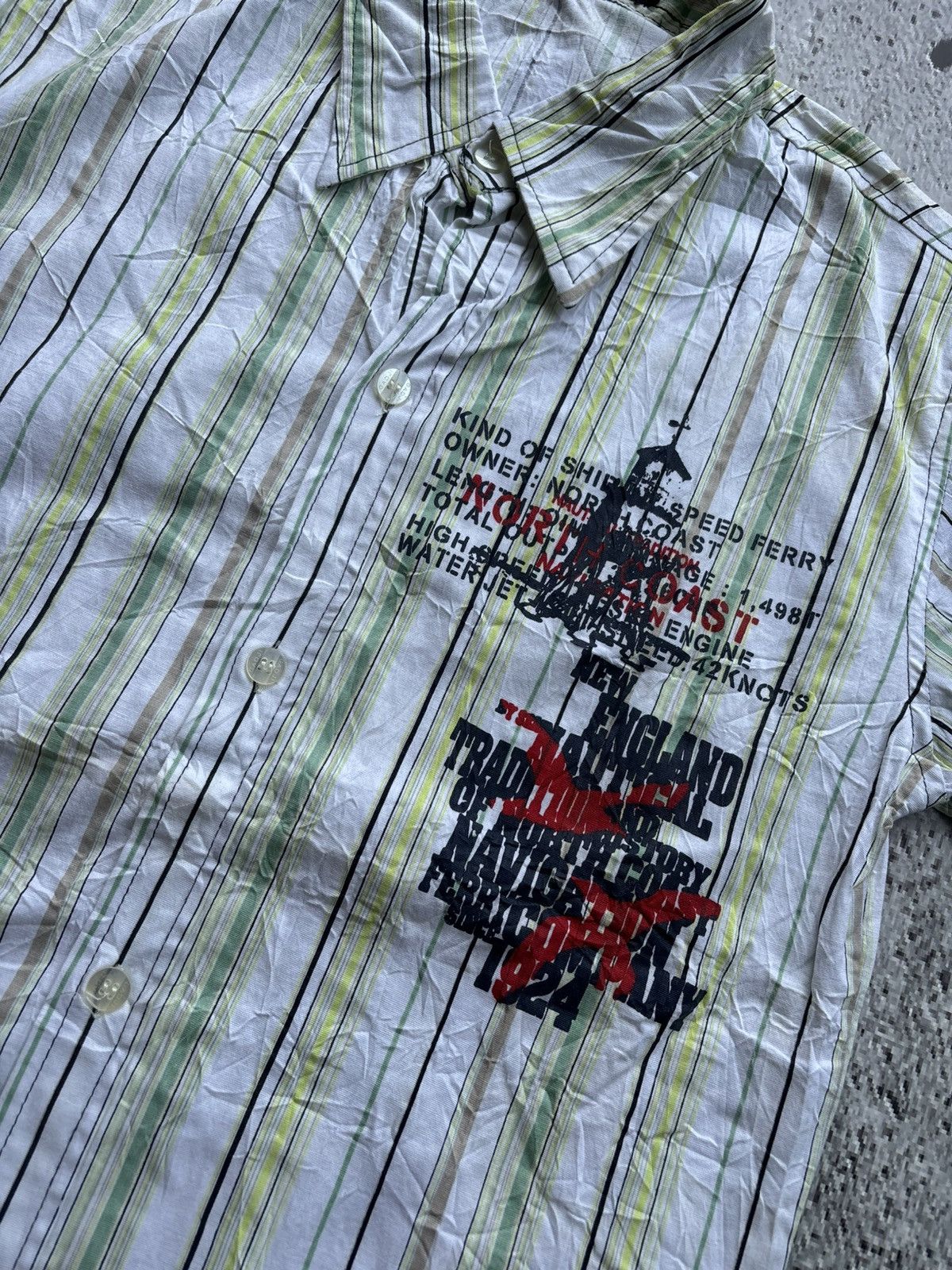 Hysteric Glamour Y2k Kafandeng Stripe Punk Style Shirt Size US M / EU 48-50 / 2 - 3 Thumbnail