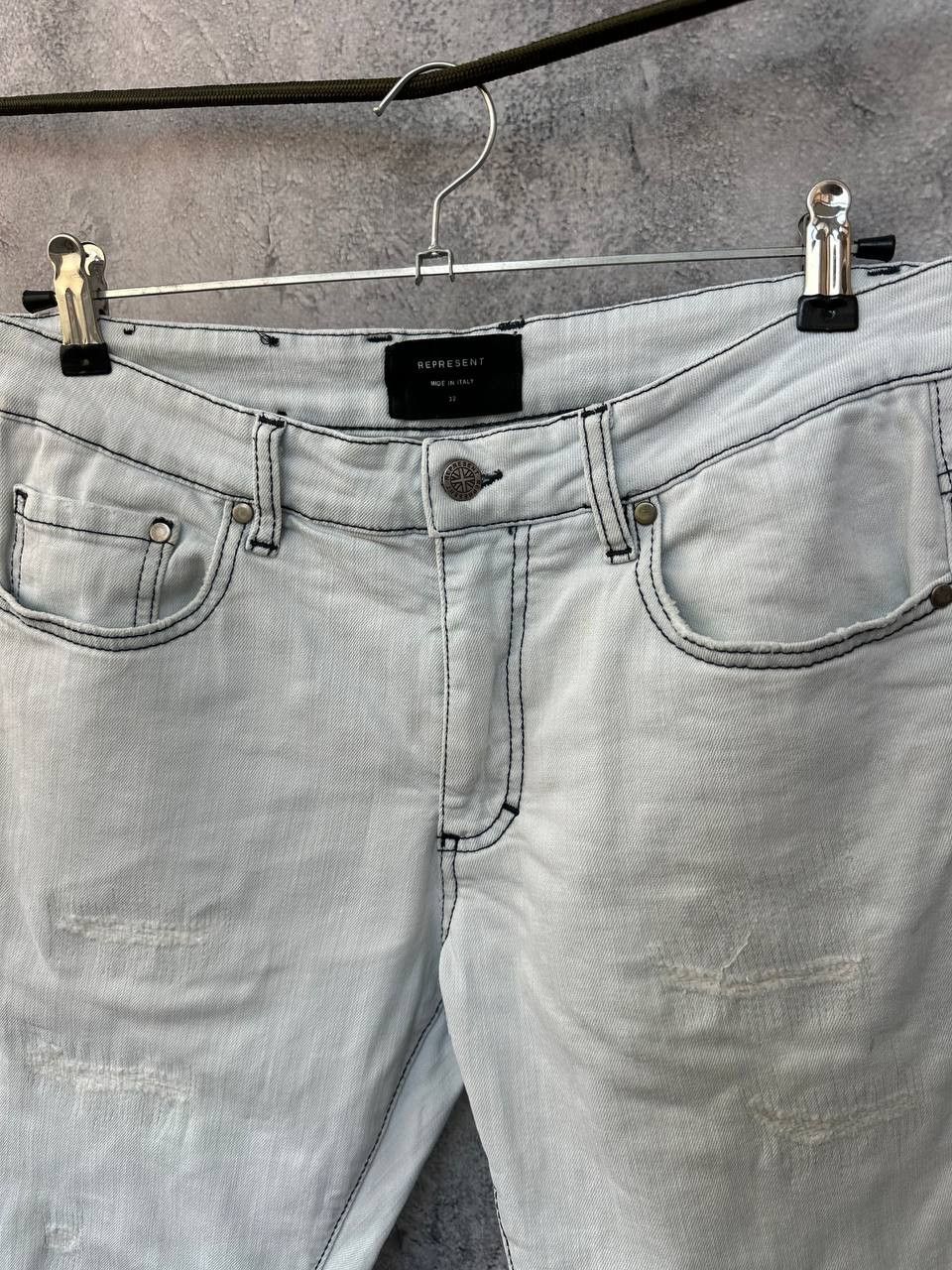 Other Represent Repaired Denim Ice Jeans Distressed Pants Italy Size 32" / US 10 / IT 46 - 5 Thumbnail