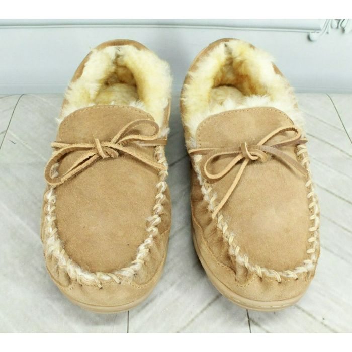 L.L. Bean LL Bean Women's Wicked Good Shearling Moccasin Slippers Grailed