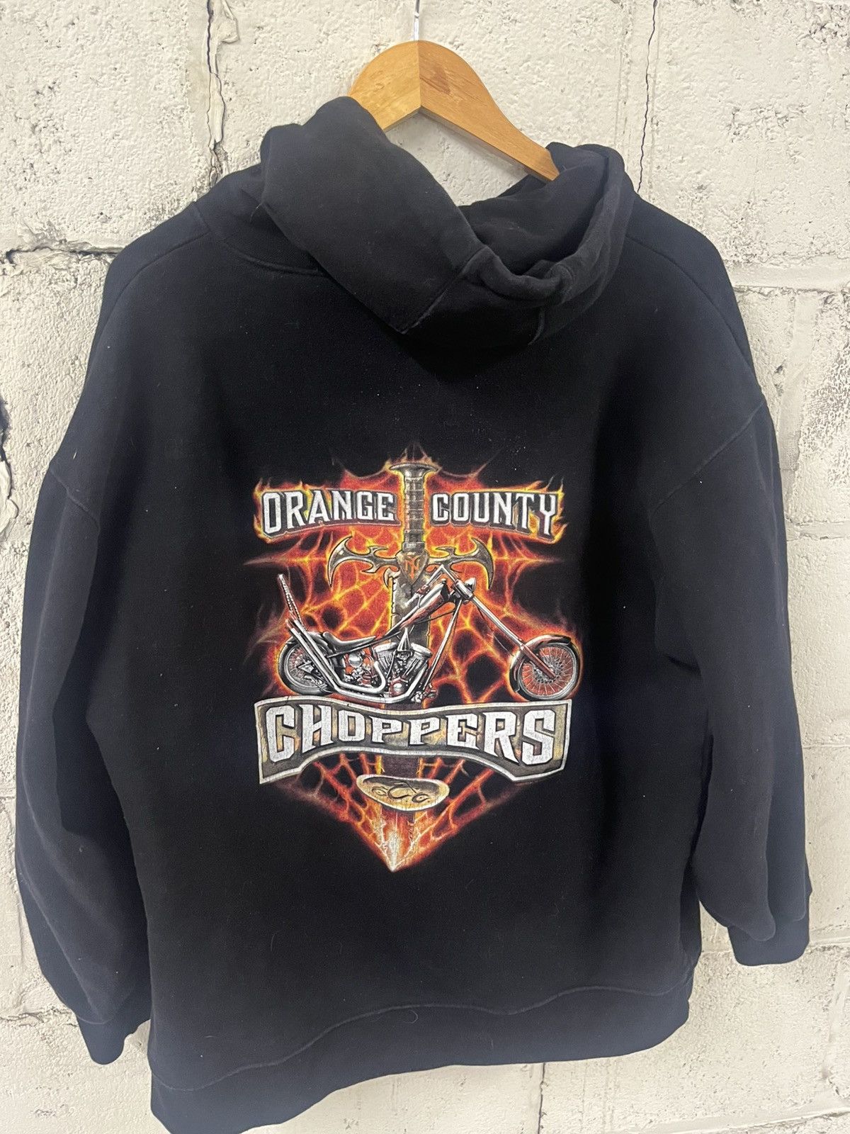 West Coast Choppers Orange county choppers hoodie flame sleeve hits rare boxy Size US M / EU 48-50 / 2 - 7 Thumbnail