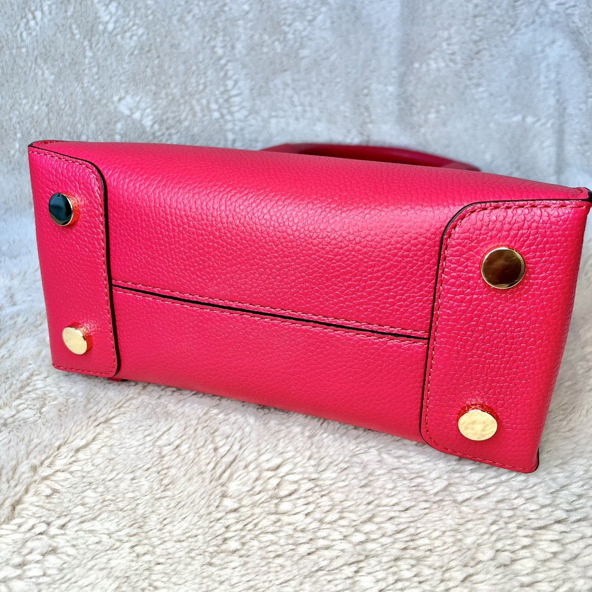 Michael Kors Michael Kors Deep Pink Mercer Embellished Leather 2-Way Bag Size ONE SIZE - 10 Thumbnail