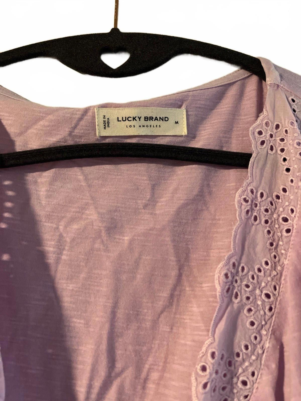 Lucky Brand Lucky Brand Women's Lilac Wrap Top - New with Tags Size M / US 6-8 / IT 42-44 - 2 Thumbnail