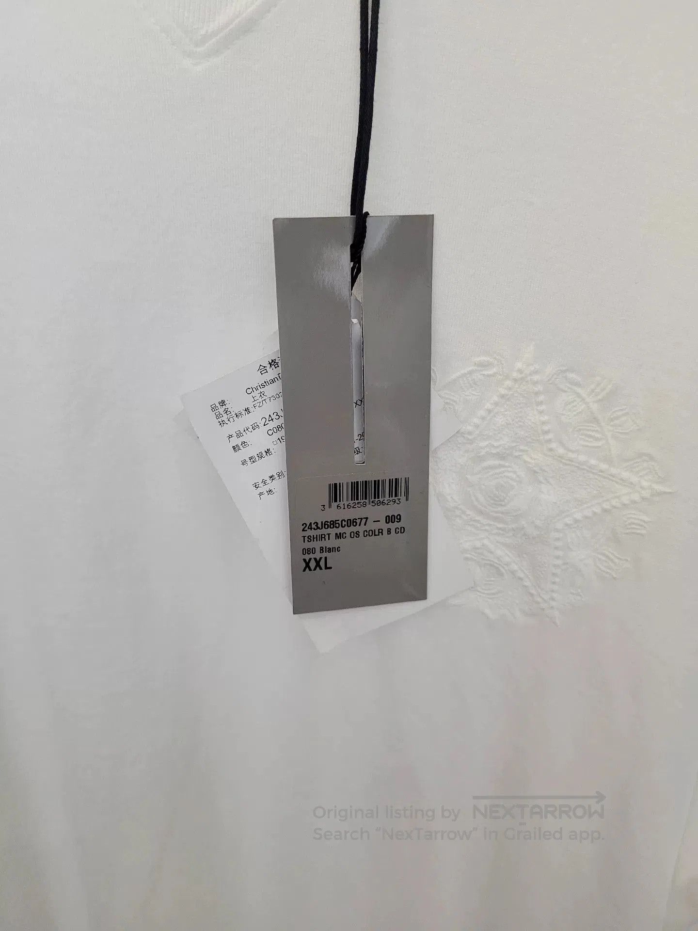 Dior White Embroidered Logo T. Size US XXL / EU 58 / 5 - 3 Thumbnail