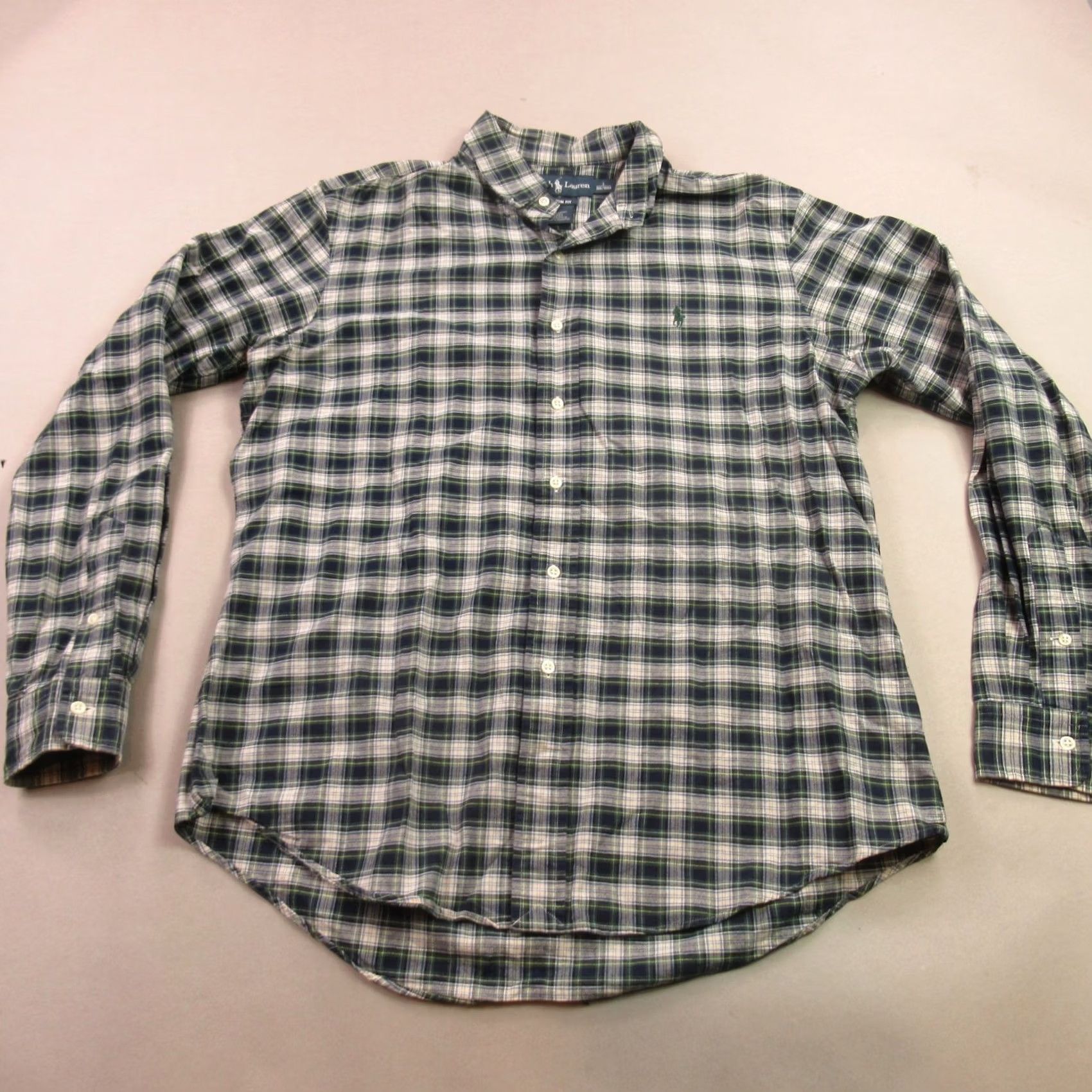 Polo Ralph Lauren Ralph Lauren Shirt Mens Large Long Sleeve Plaid Custom Fit Blue Size US L / EU 52-54 / 3 - 2 Thumbnail