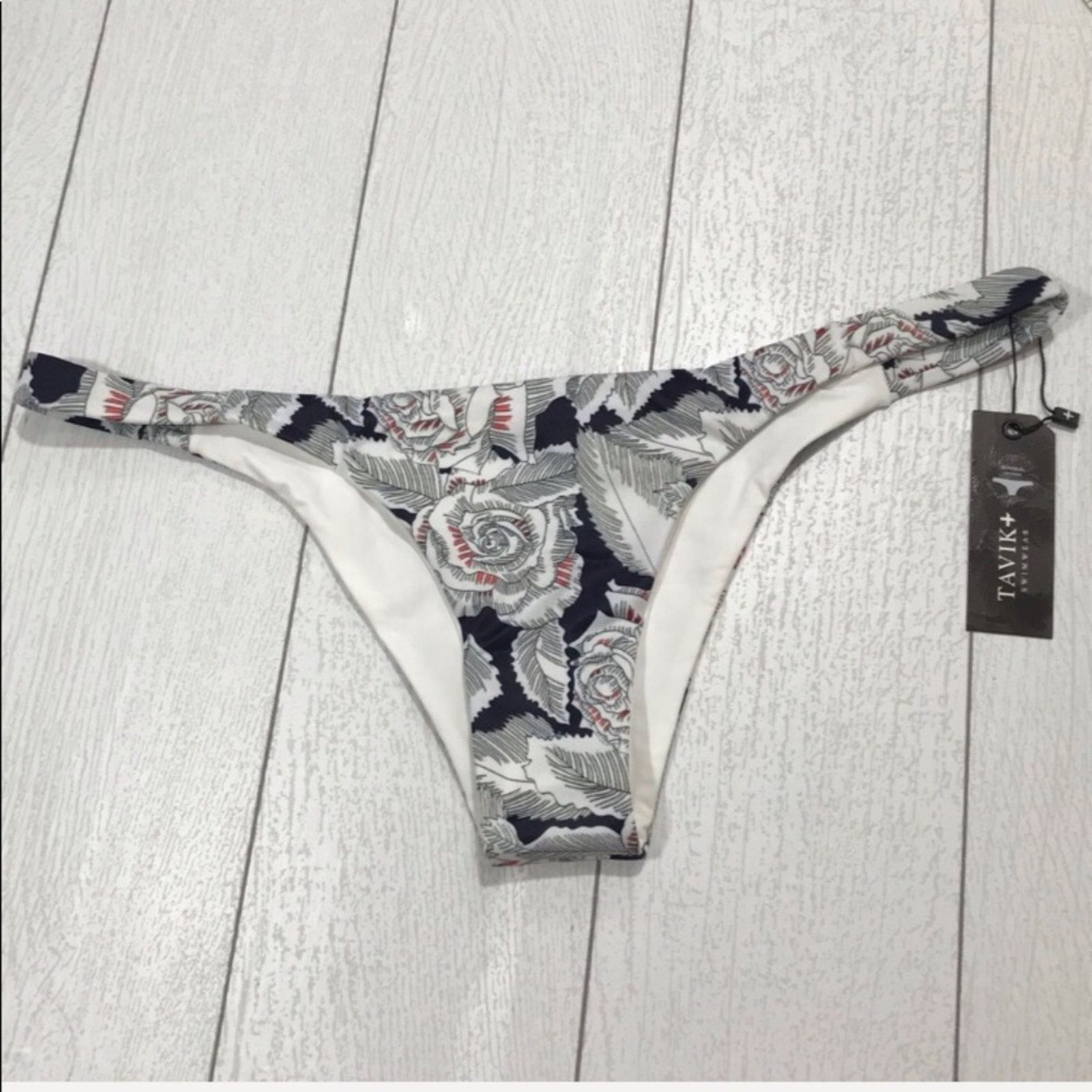 Tavik TAVIK Blue Floral Heather Bikini Bottom Size Large NWT Size ONE SIZE - 10 Thumbnail