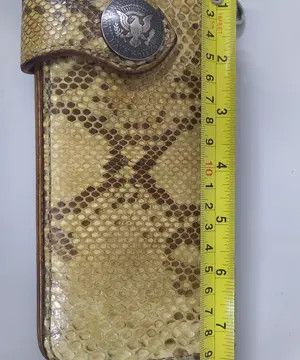 Vintage FUNNY Leather Co. Python Snakeskin Biker Wallet Size ONE SIZE - 7 Thumbnail