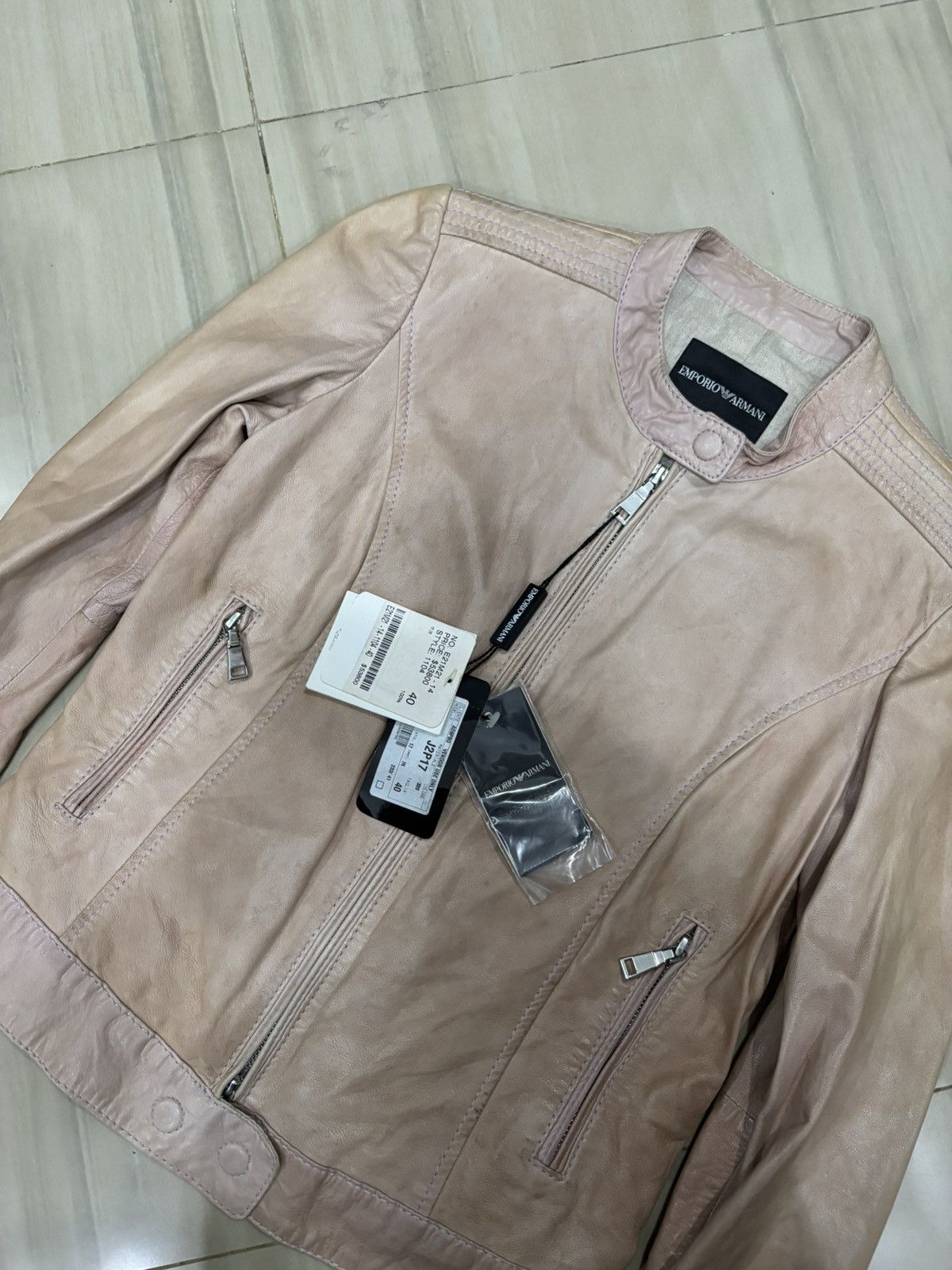 Emporio Armani Emporio Armani Leather Jacket Size S / US 4 / IT 40 - 3 Thumbnail