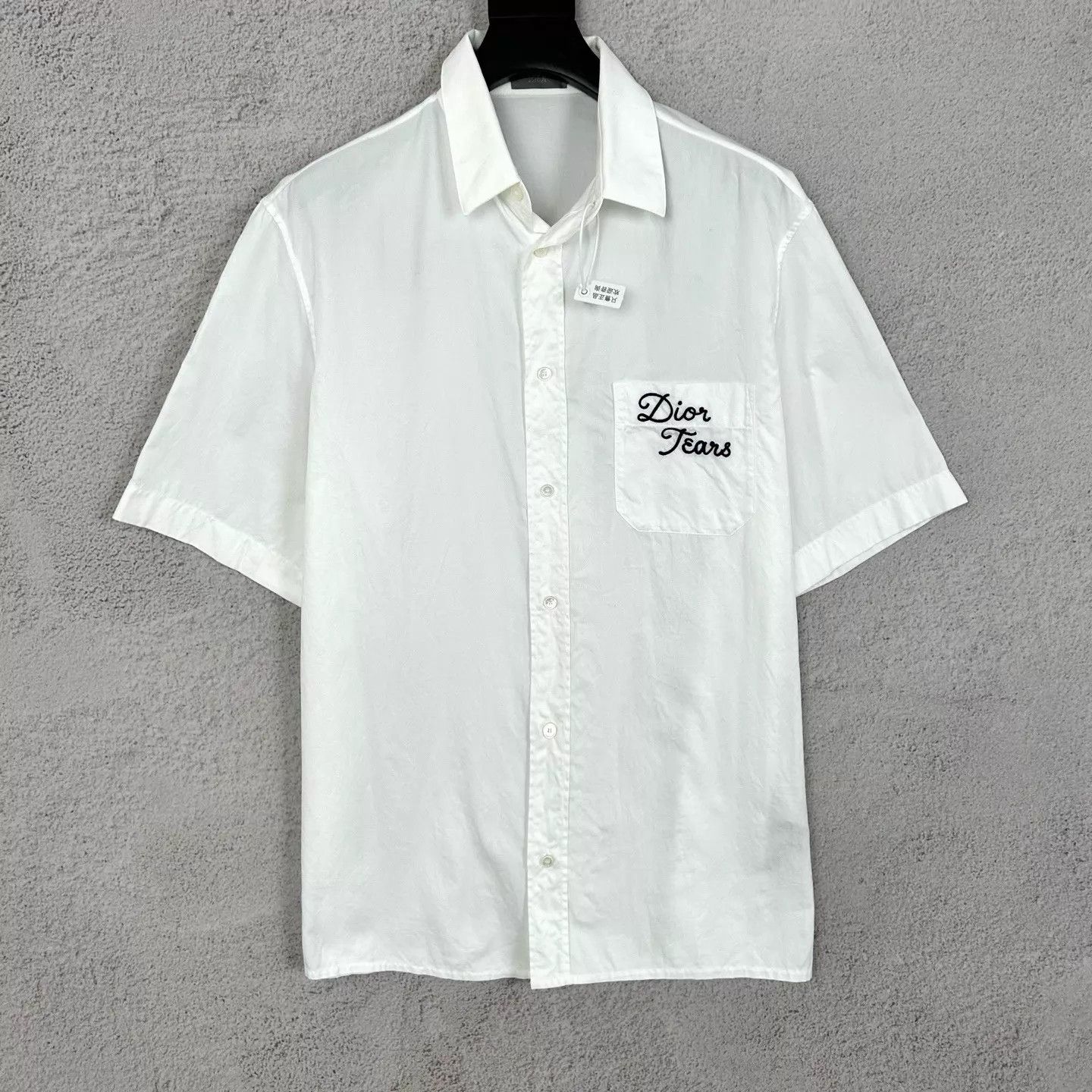 DIOR x Denim Tears FW23 Men's White Embroidered Shirt 39 M