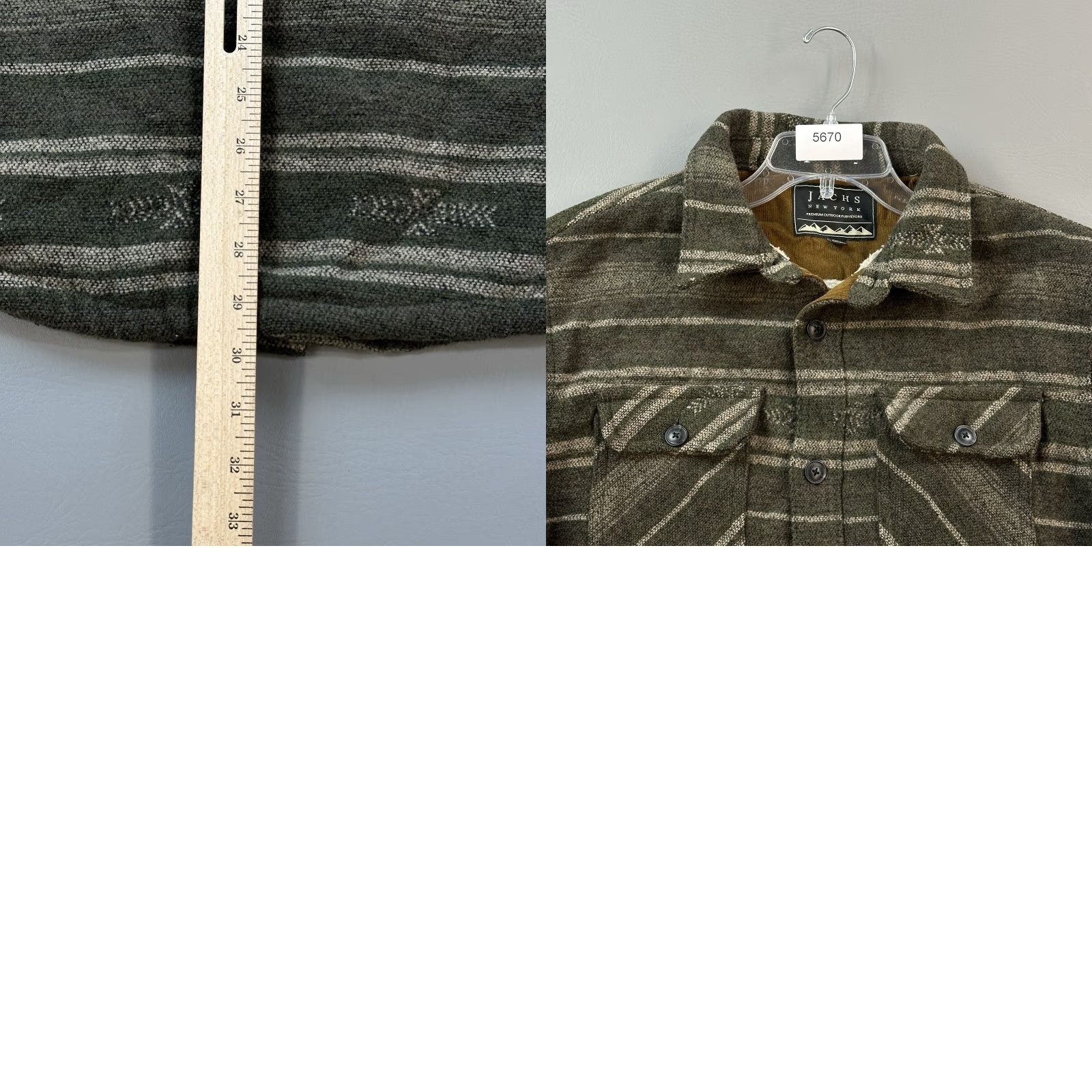 Vintage JACHS New York Jacket Mens Large Wool Blend Sherpa Aztec Heavyweight Shacket Size US L / EU 52-54 / 3 - 10 Thumbnail