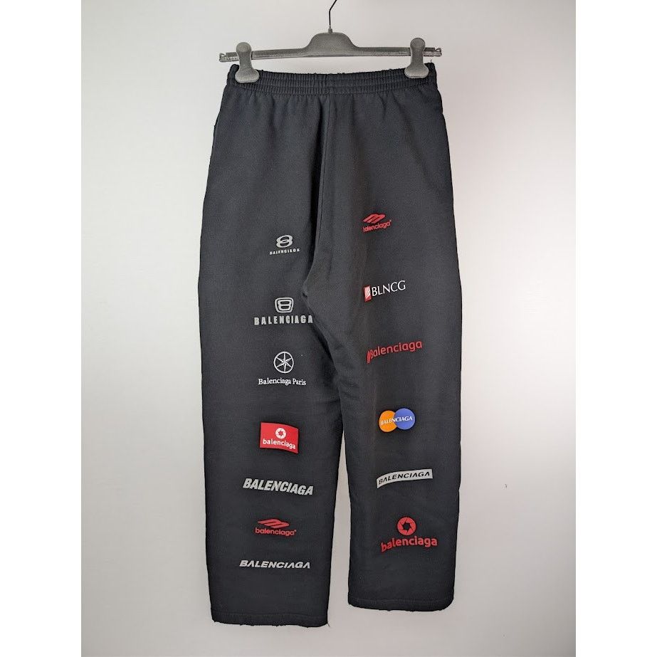 Balenciaga o1rshd1 Top League Med Moll Baggy Pants in Black Size US 28 / EU 44 - 11 Thumbnail