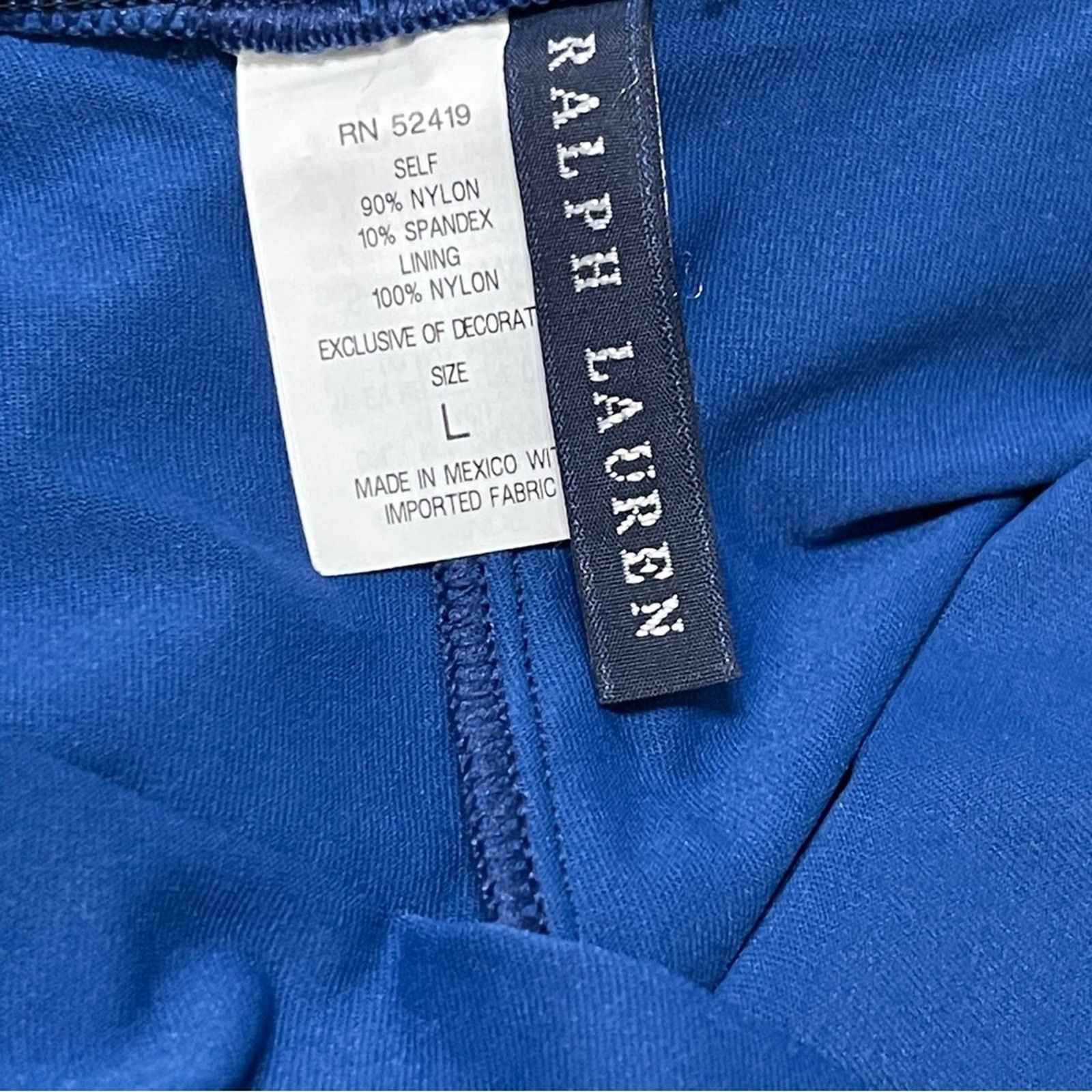Ralph Lauren Ralph Lauren Halter Shirt Logo Swimsuit Blue Size L Size ONE SIZE - 4 Thumbnail