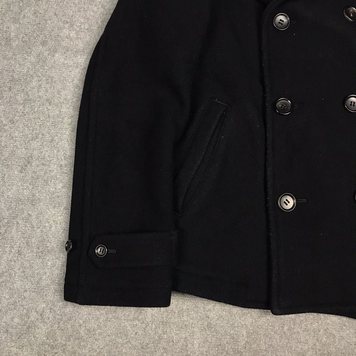 Comme des Garcons × Comme des Garcons Homme COMME DES GARÇONS WOOL JACKET LEATHER COLLAR Size US M / EU 48-50 / 2 - 3 Thumbnail