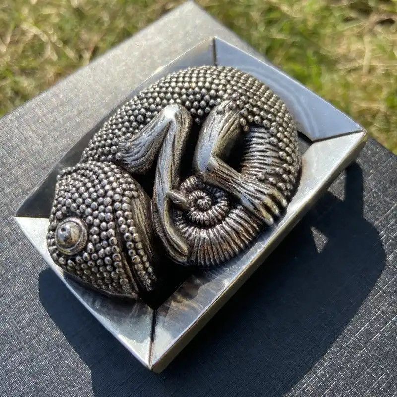 Vintage Cowboy Lizard Buckles Animal Vintage Smooth Alloy Buckles Size ONE SIZE - 1 Thumbnail